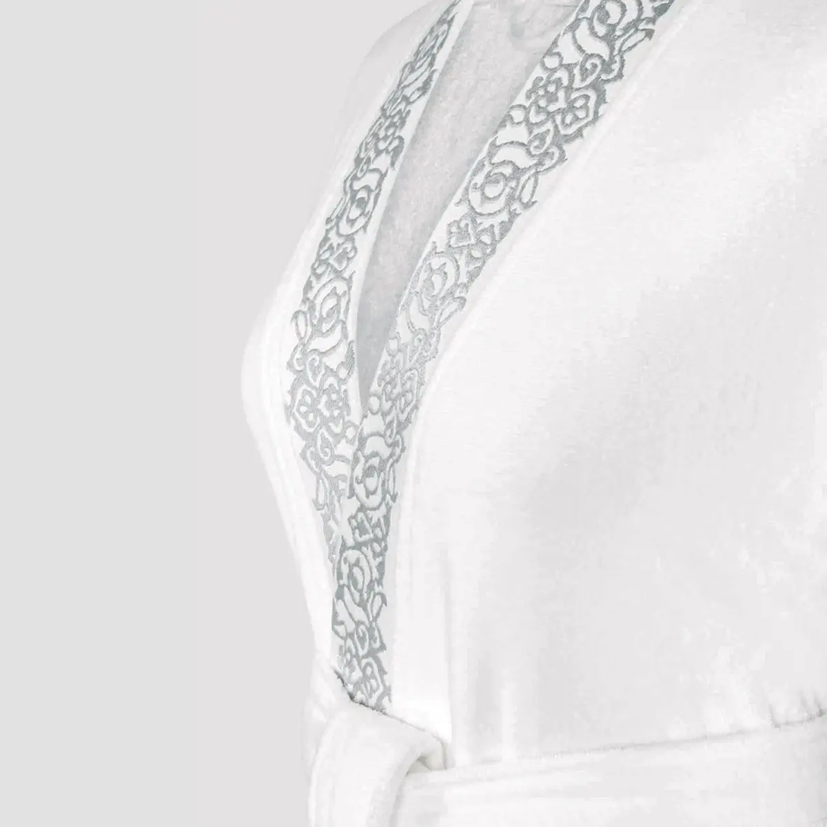 Bathrobe - Olympia | Snow White/Silver Grey - Image 4