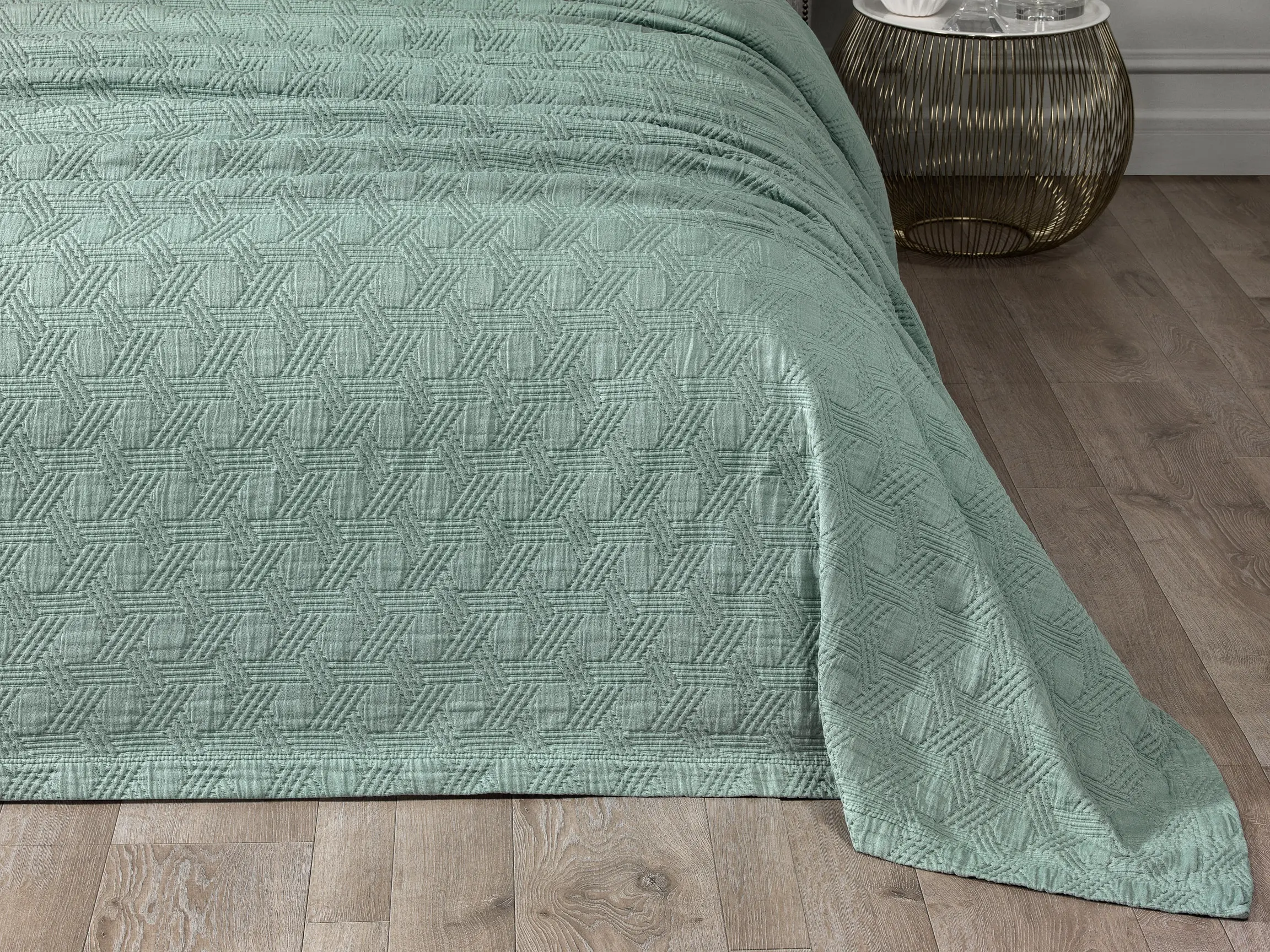 Bedspread - Maisie | Green | 95" x 102" - Image 2