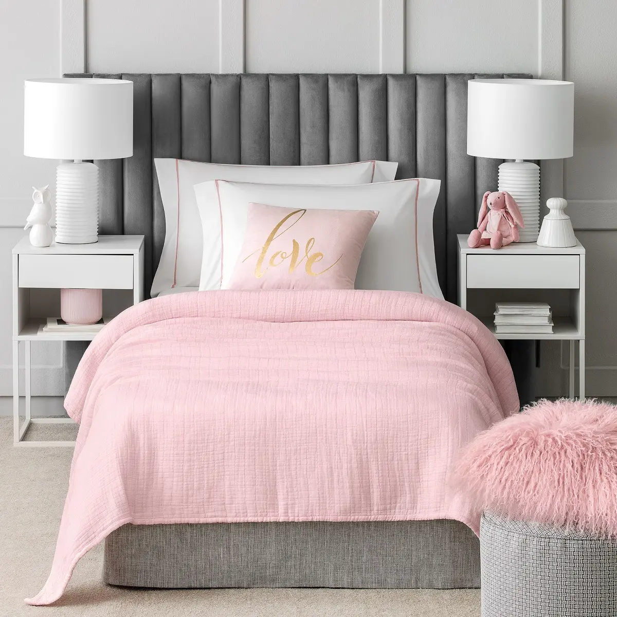 Bedspread - Tracy | Pink | 59" x 78"