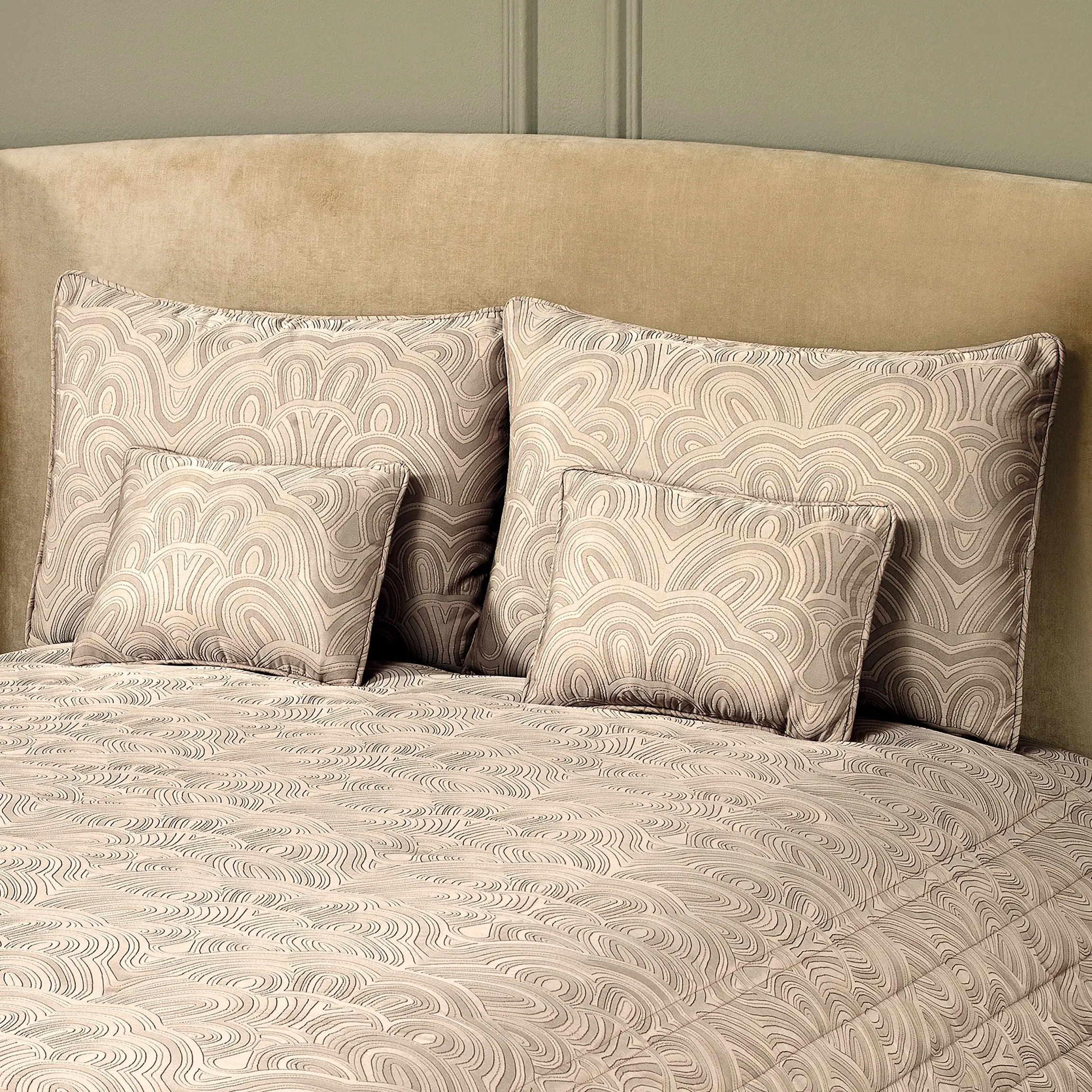 Decorative Pillowcase Art Deco | Golden/Beige | 12" x 16" - Image 3
