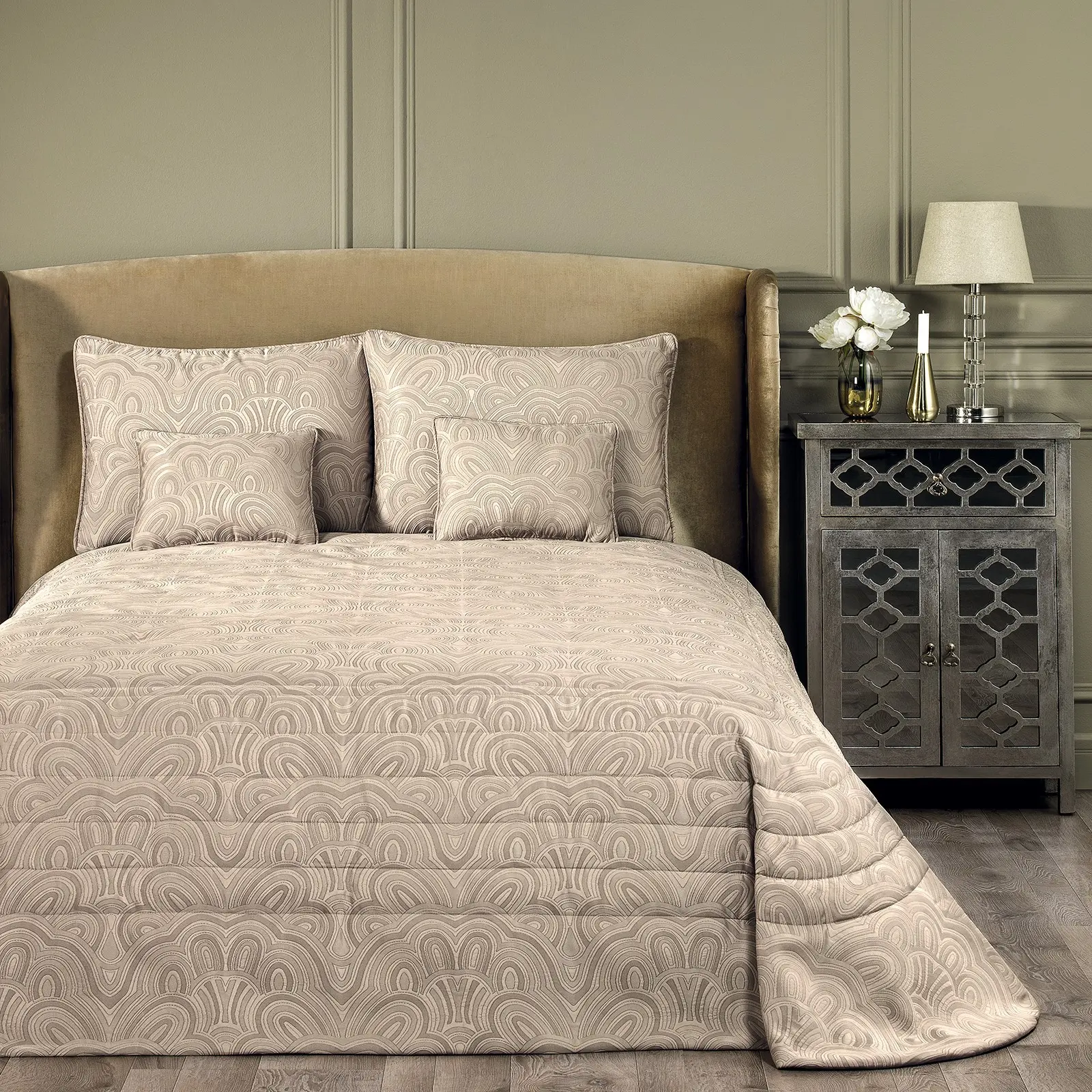 Decorative Pillowcase Art Deco | Golden/Beige | 12" x 16" - Image 4