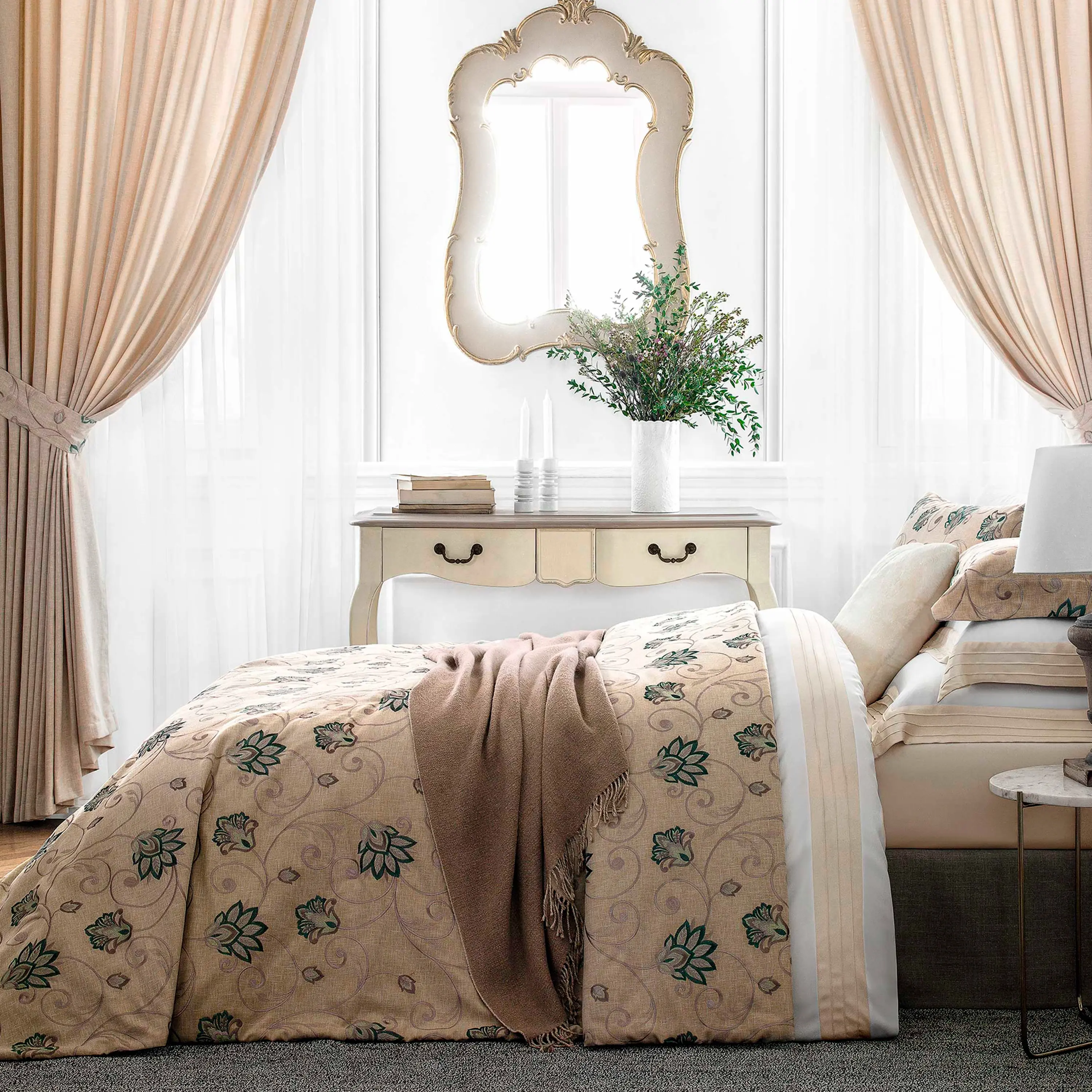 Decorative Pillowcase - Eloise | Beige/Green | 20" x 28" - Image 5