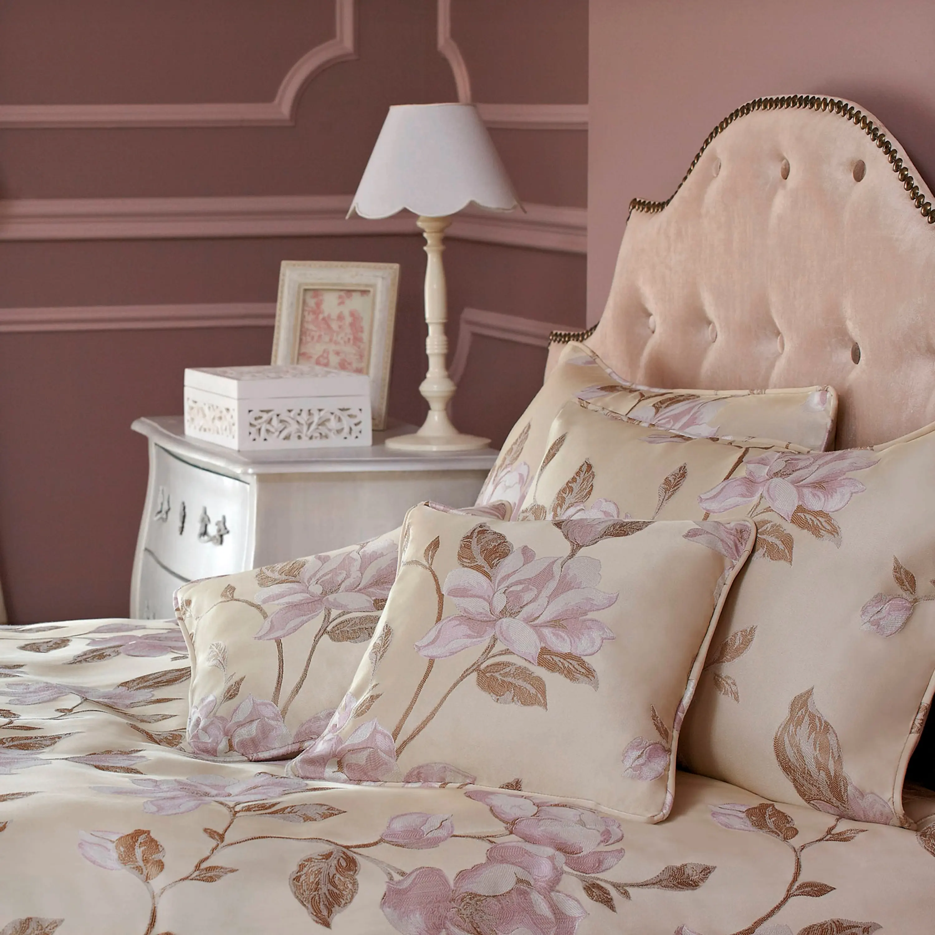 Decorative Pillowcase - Milena | Golden/Beige/Lilac | 16" x 16" - Image 5