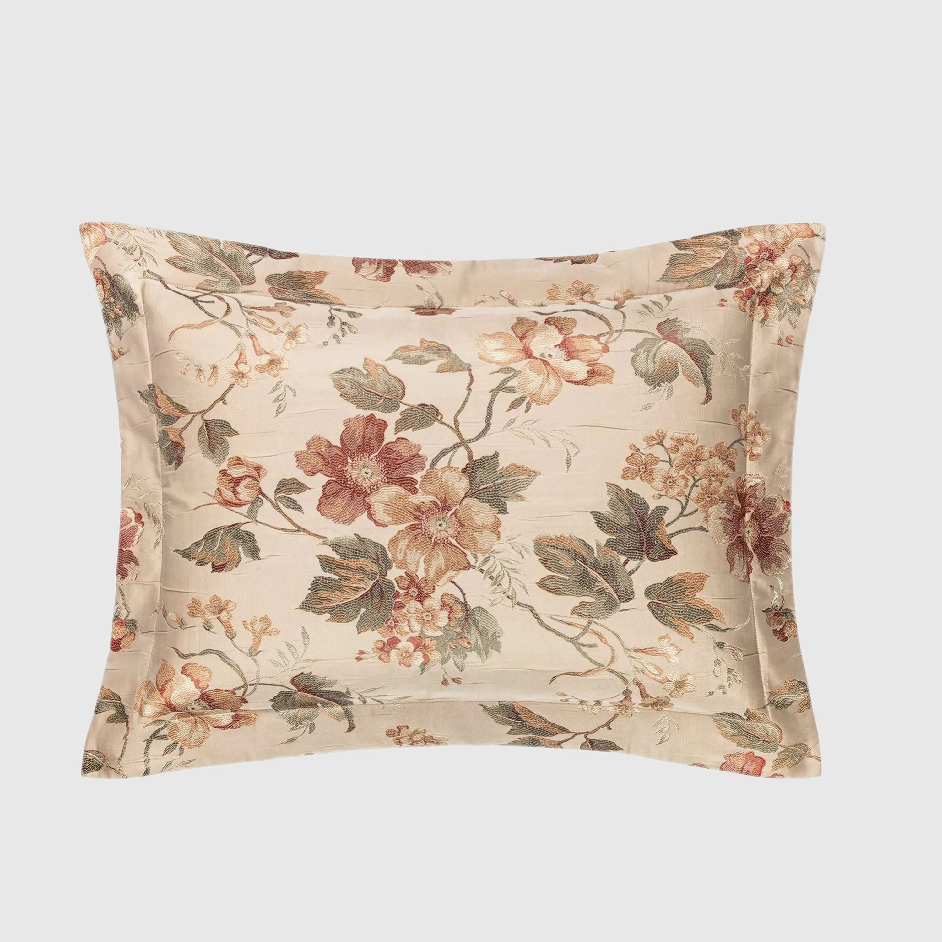 Decorative Pillowcase - Mirabel | Beige/Red/Green | 16" x 16" - Image 2