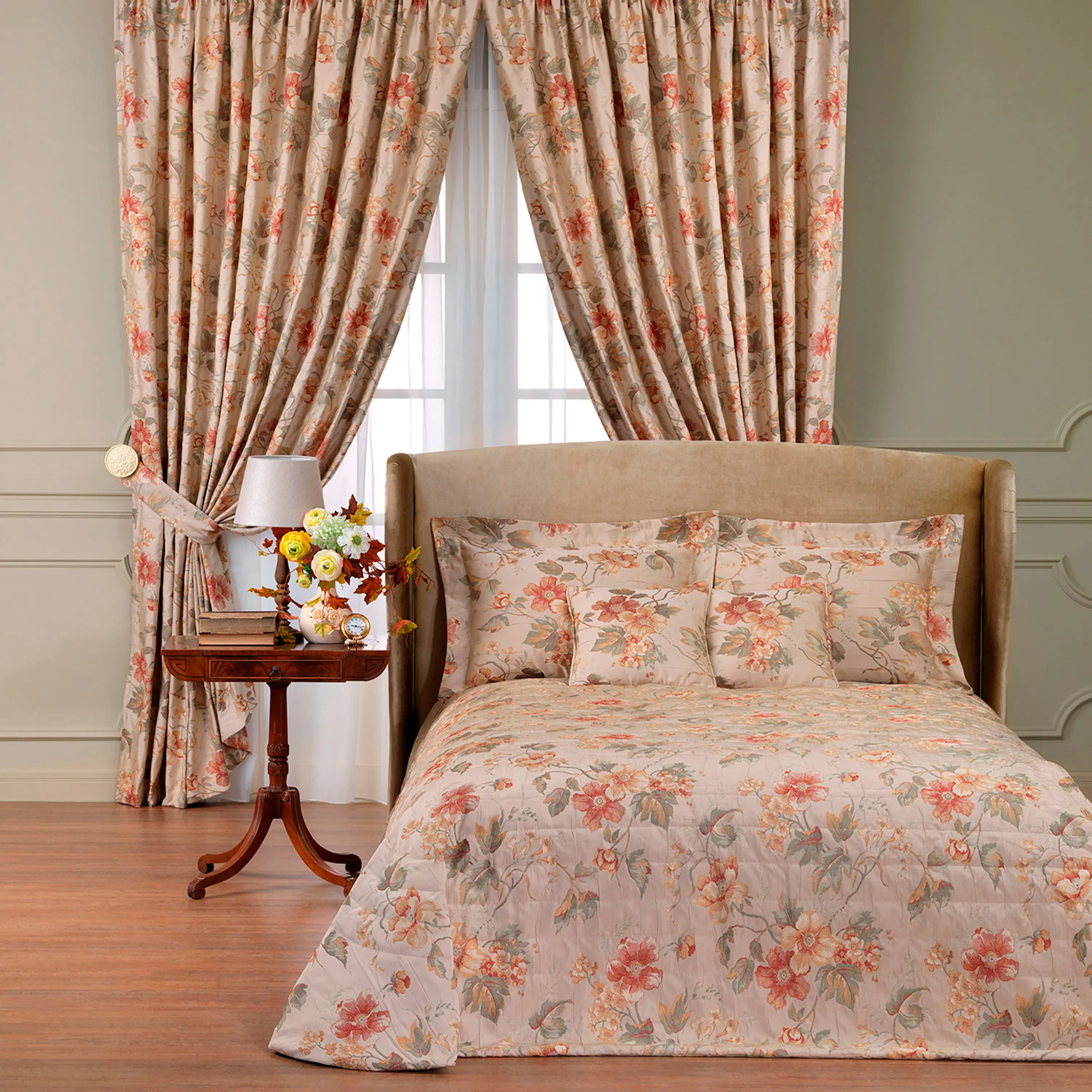 Decorative Pillowcase - Mirabel | Beige/Red/Green | 16" x 16" - Image 3