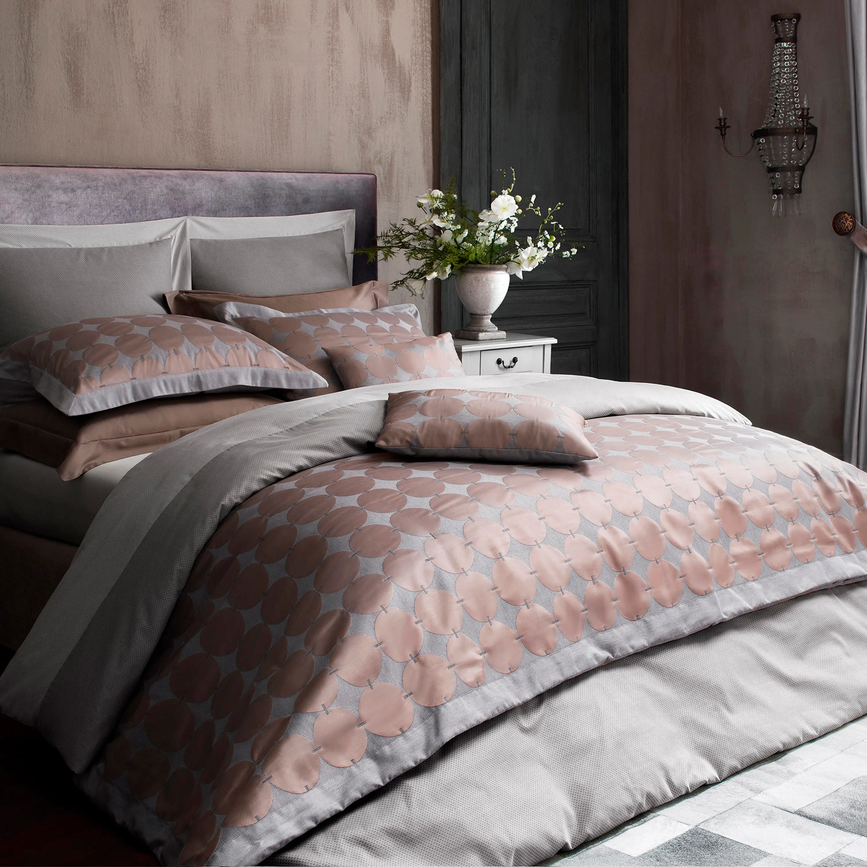 Decorative Pillowcase - Orlando | Dark Gray/Brown | 12" x 18"