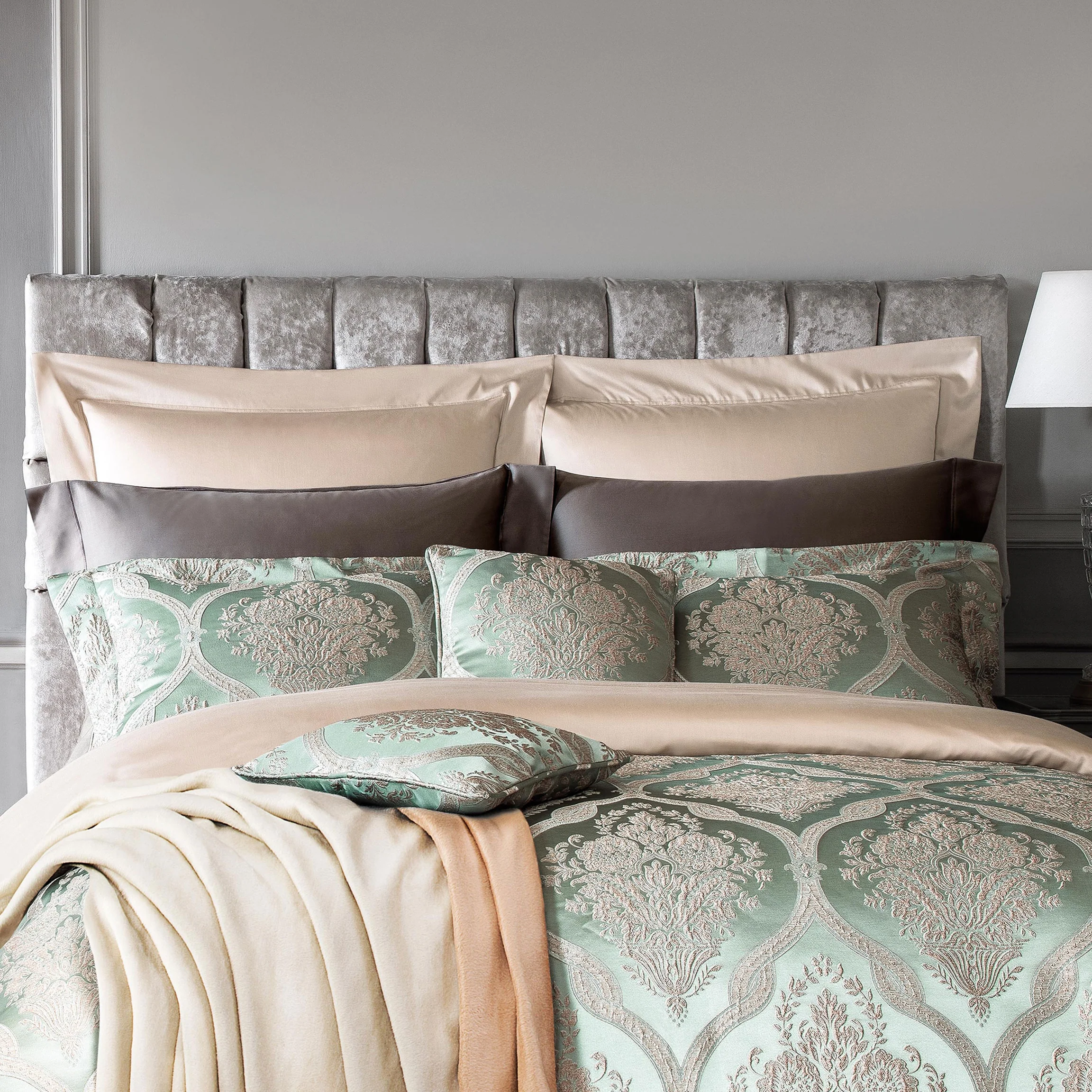Decorative Pillowcase - Versailles | Jade/Pink Beige | 20" x 28" - Image 2