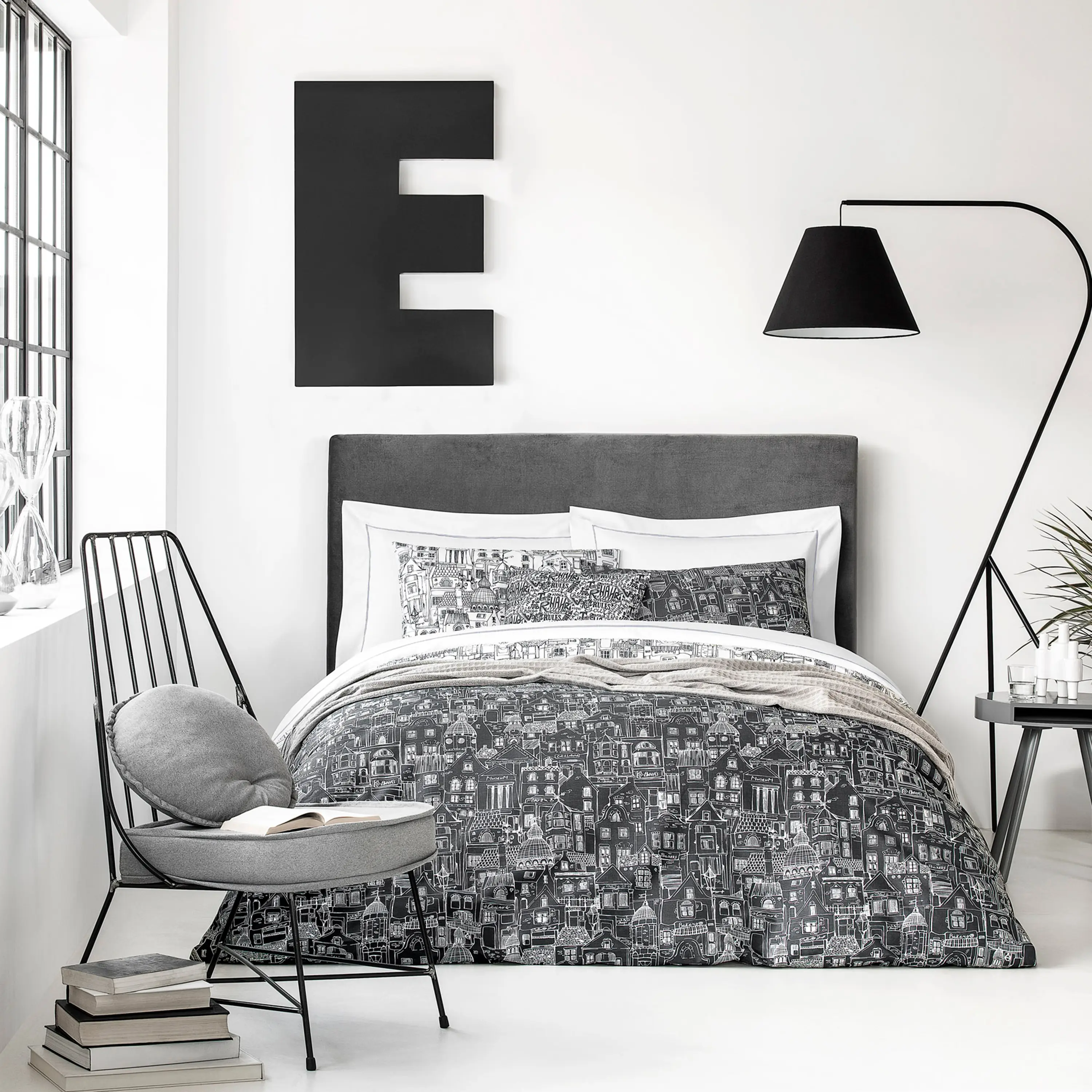 Duvet Cover - City | Grey | Full