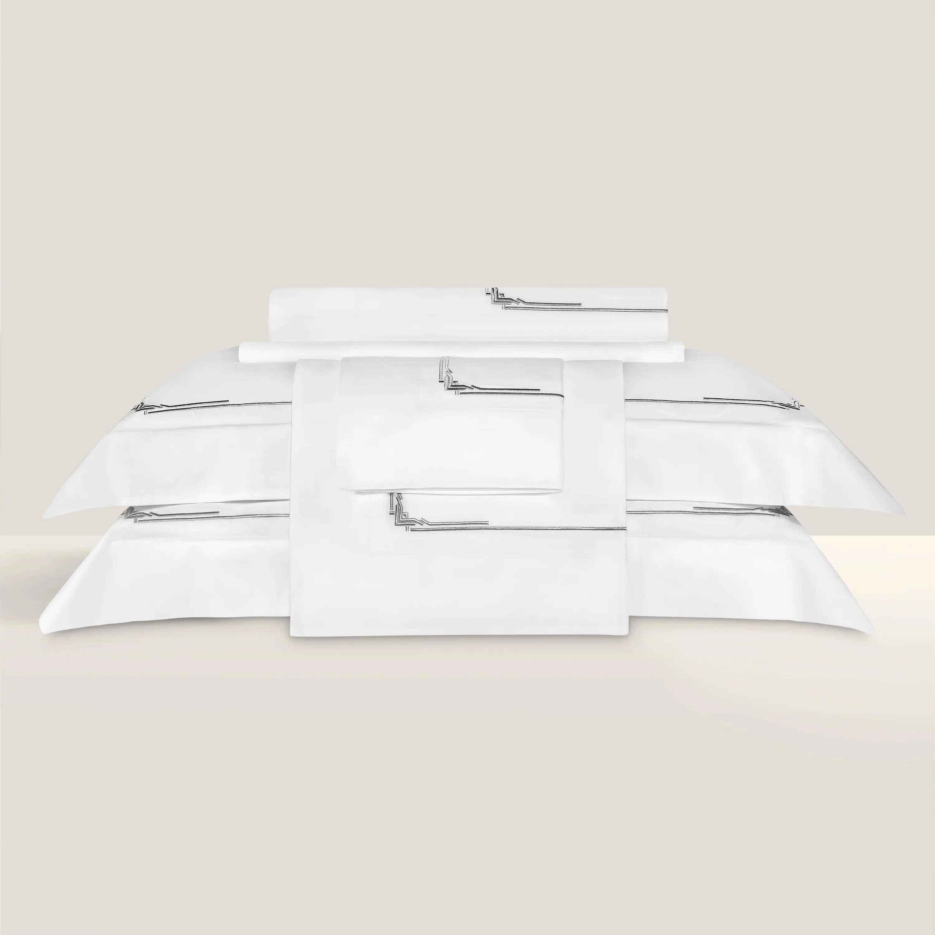 Duvet Cover - Jasper | White/Grey | King - Image 5