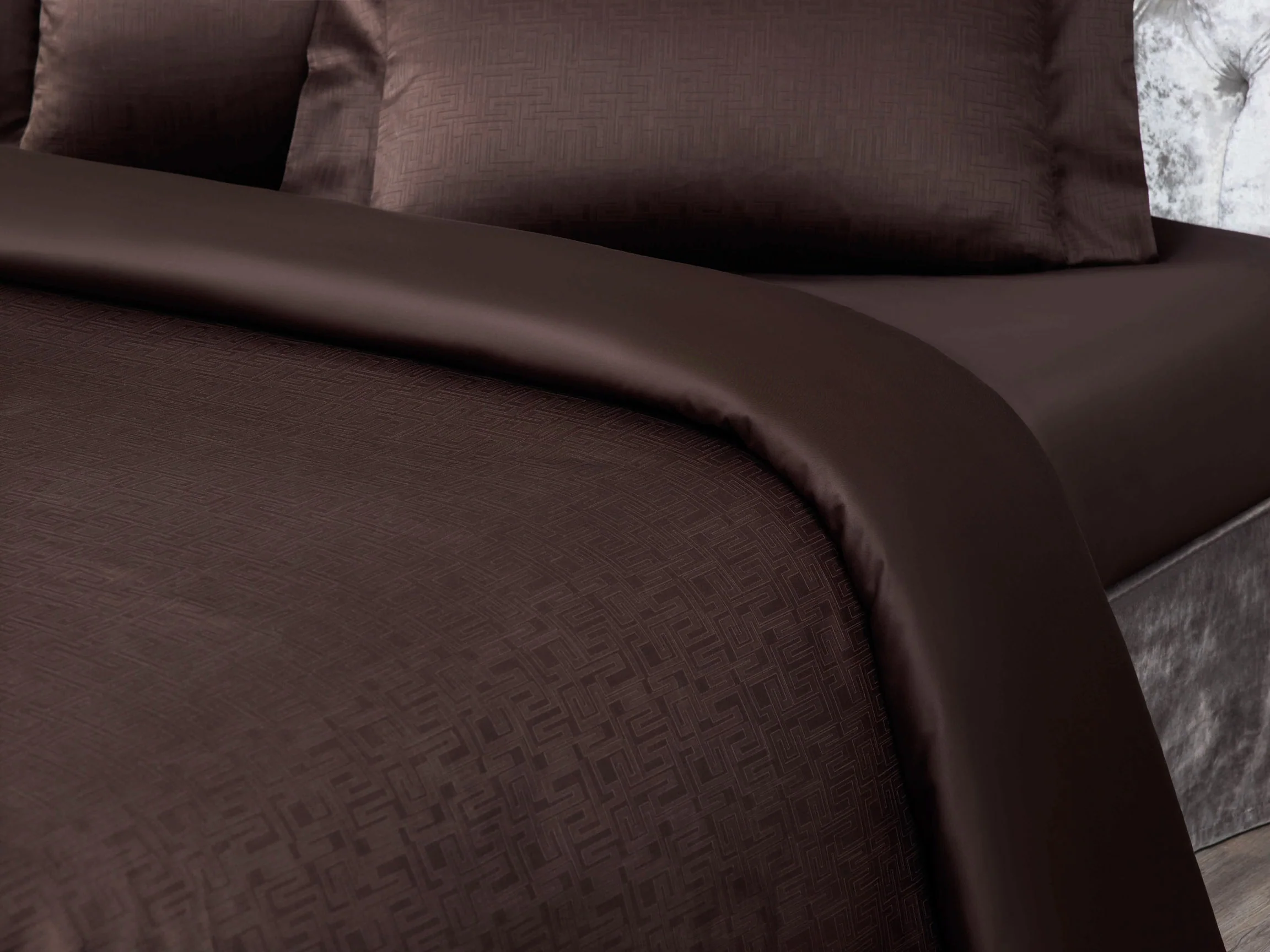 Duvet Cover - Lester | Chocolate Brown | Super King - Image 5