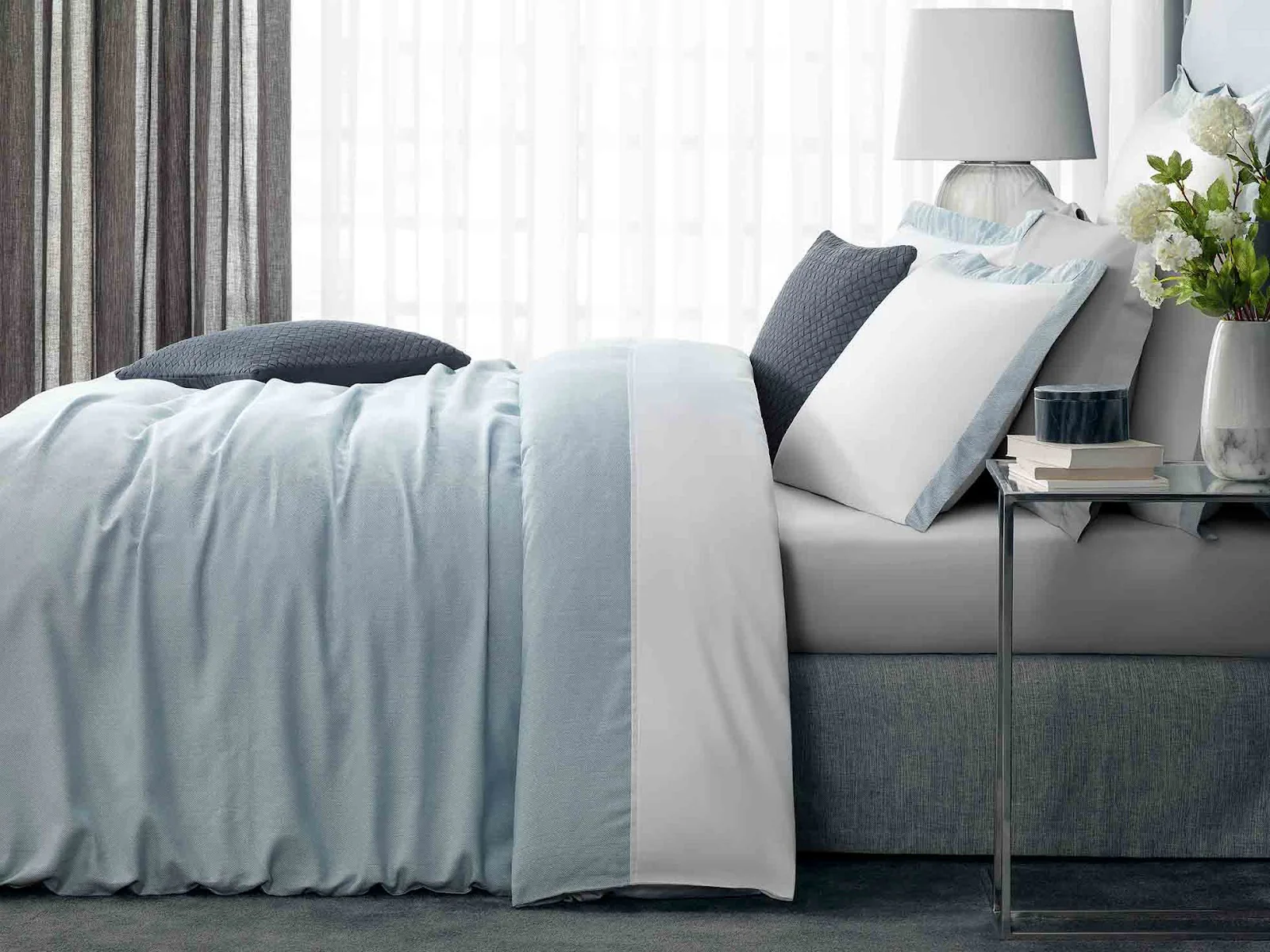 Duvet Cover - Maestro | White/Blue | Queen - Image 2