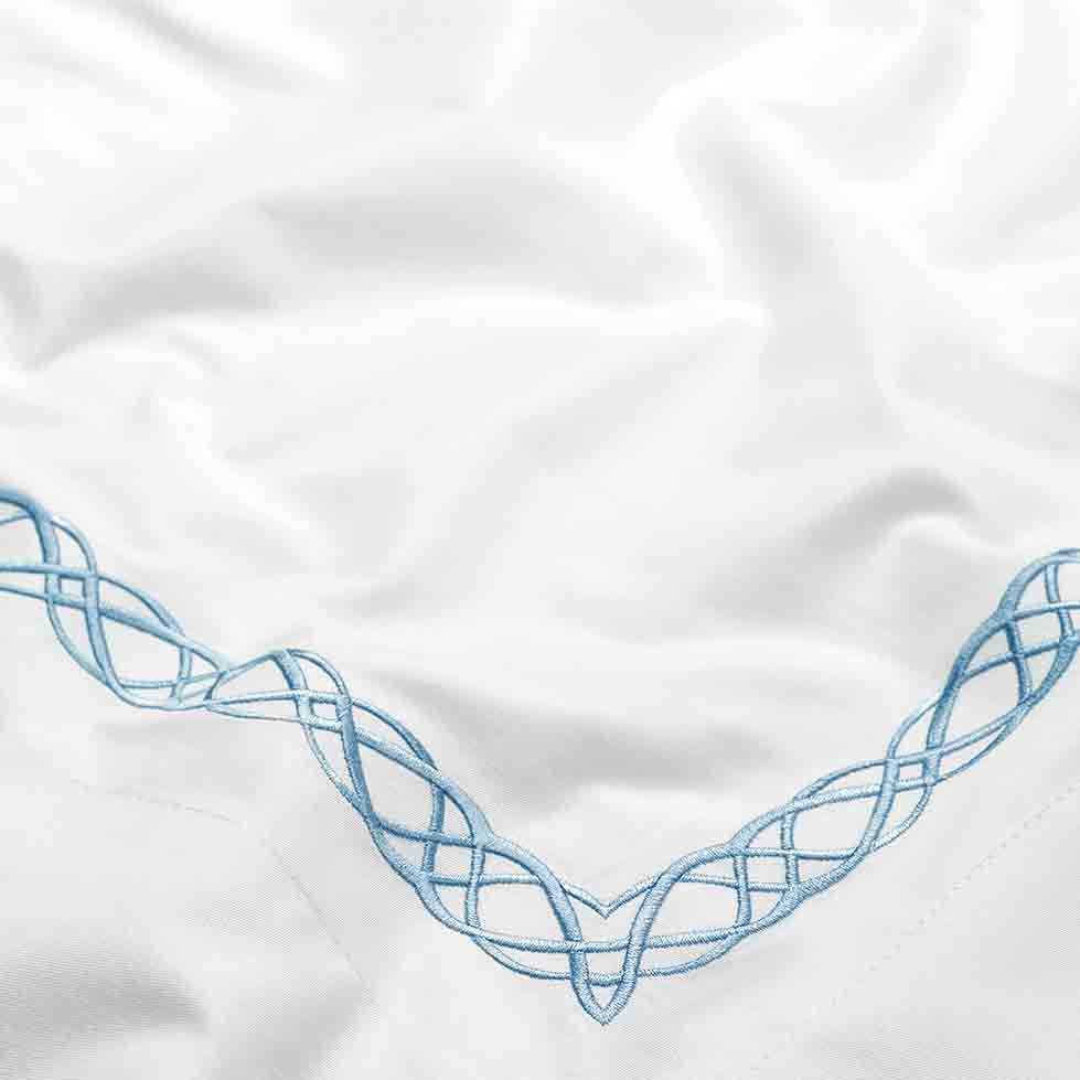 Duvet Cover - Mia | White/Blue | King - Image 2