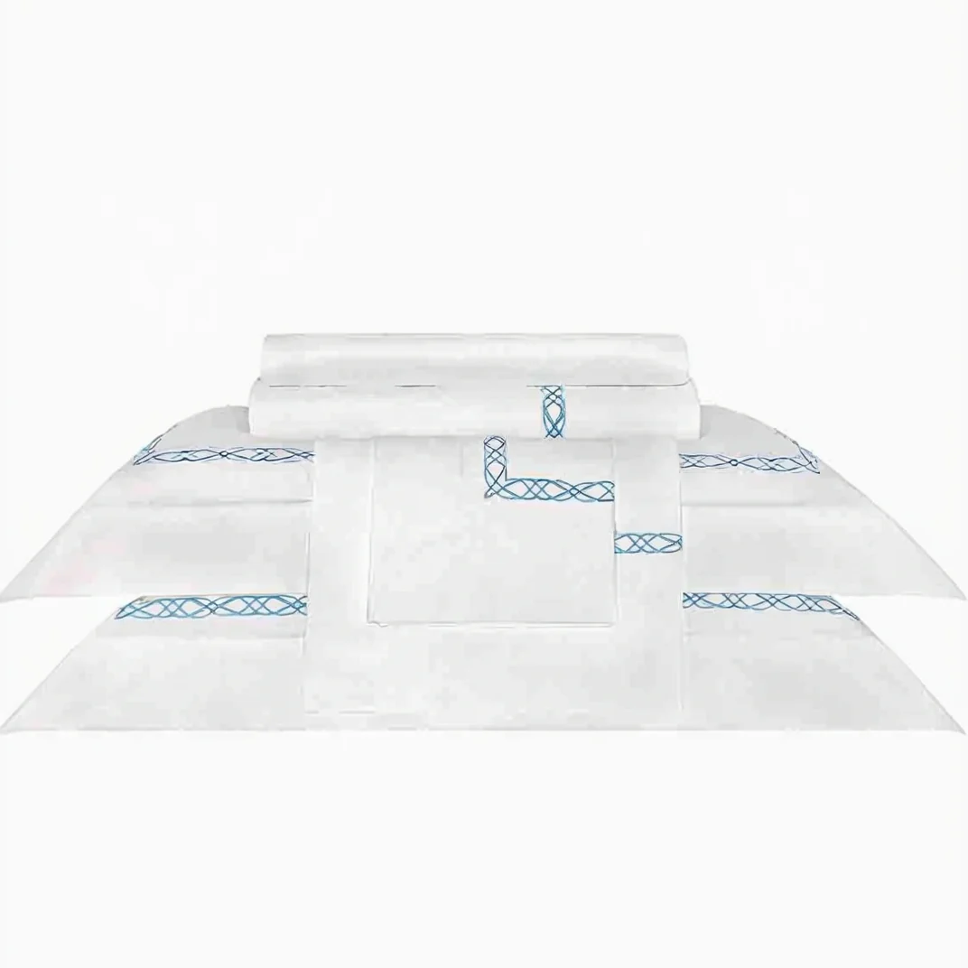 Duvet Cover - Mia | White/Blue | Queen