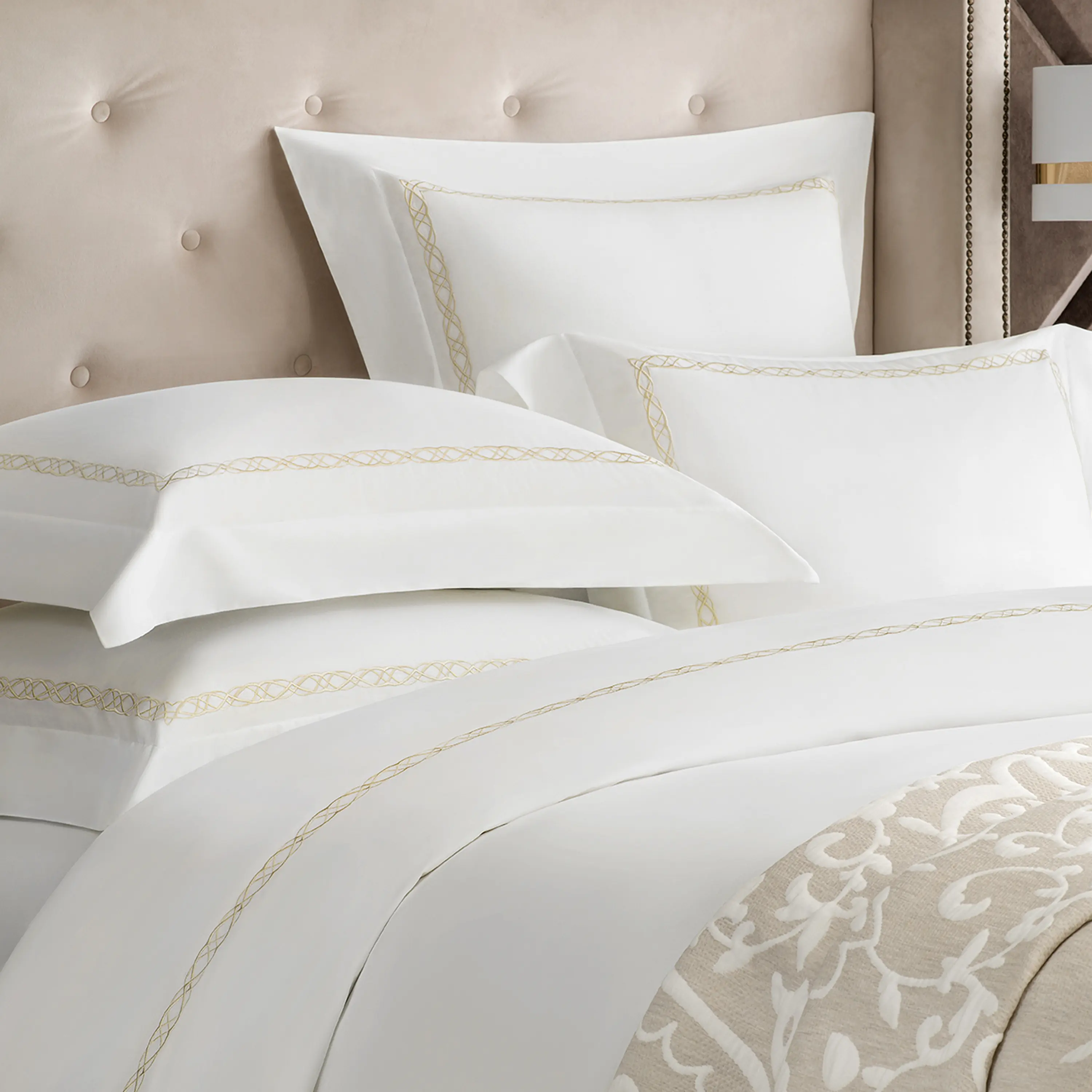 Duvet Cover - Mia | White/Gold | Twin - Image 3
