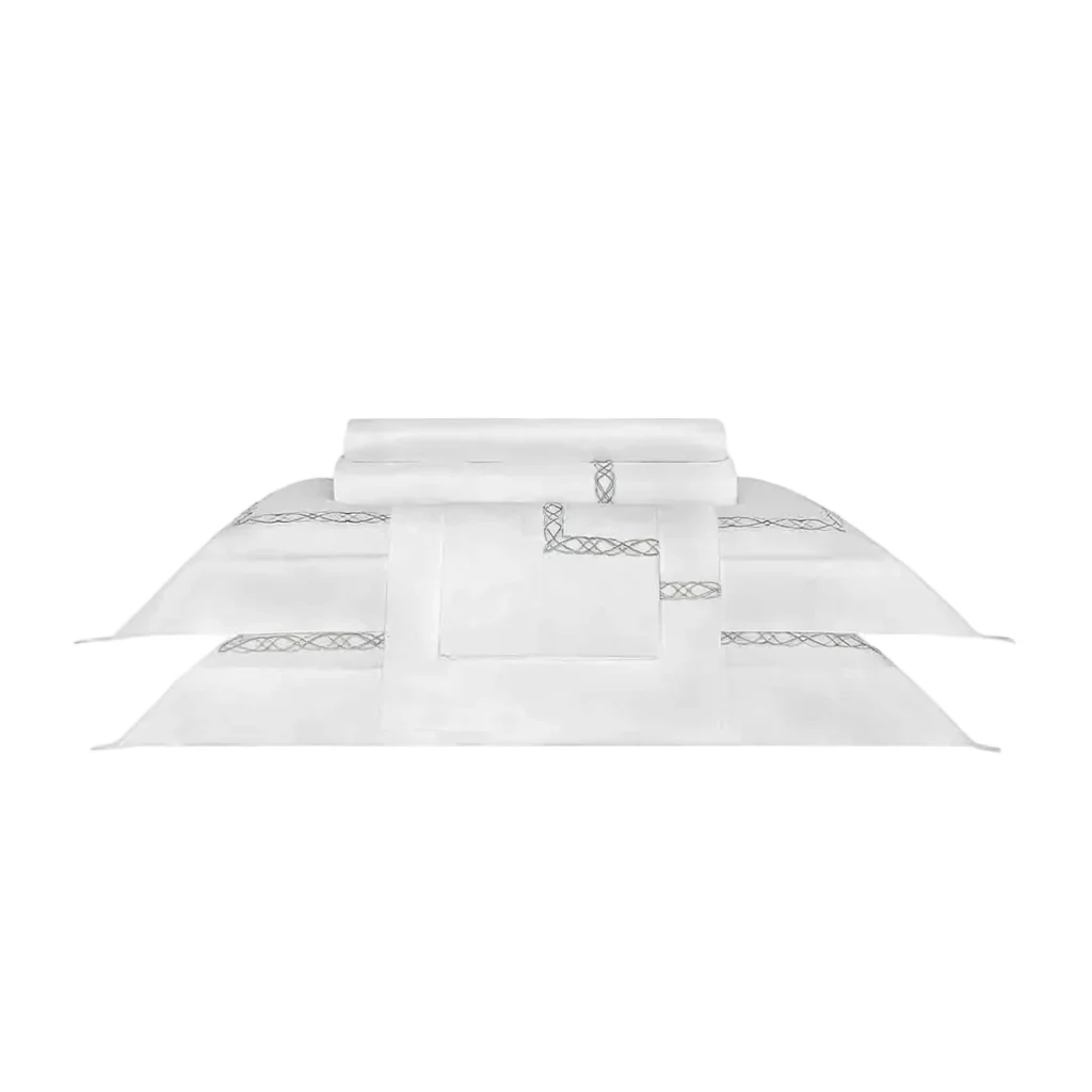 Duvet Cover - Mia | White/Silver | King
