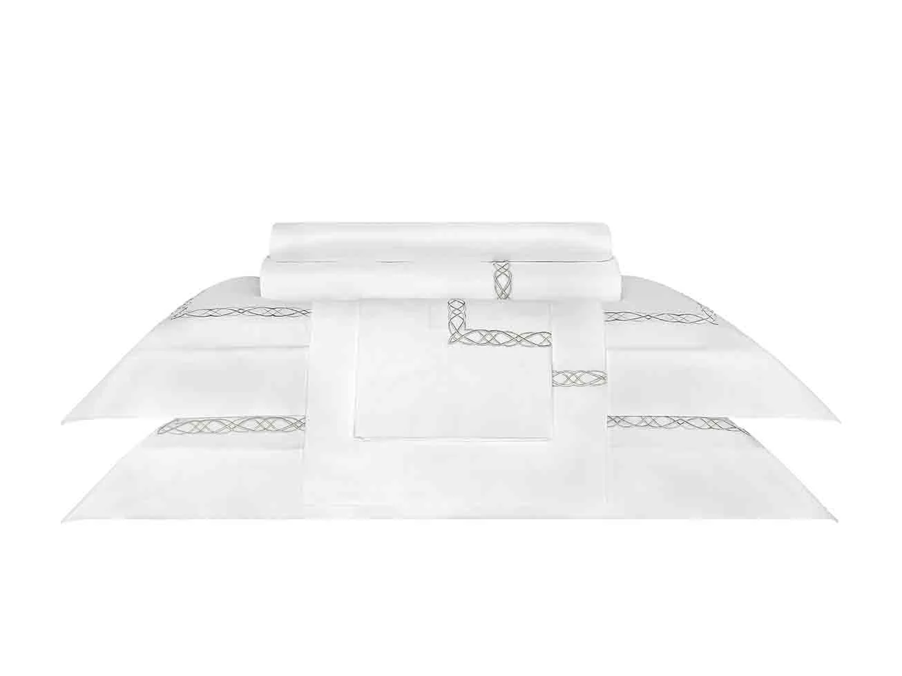 Duvet Cover - Mia | White/Silver | Queen - Image 5