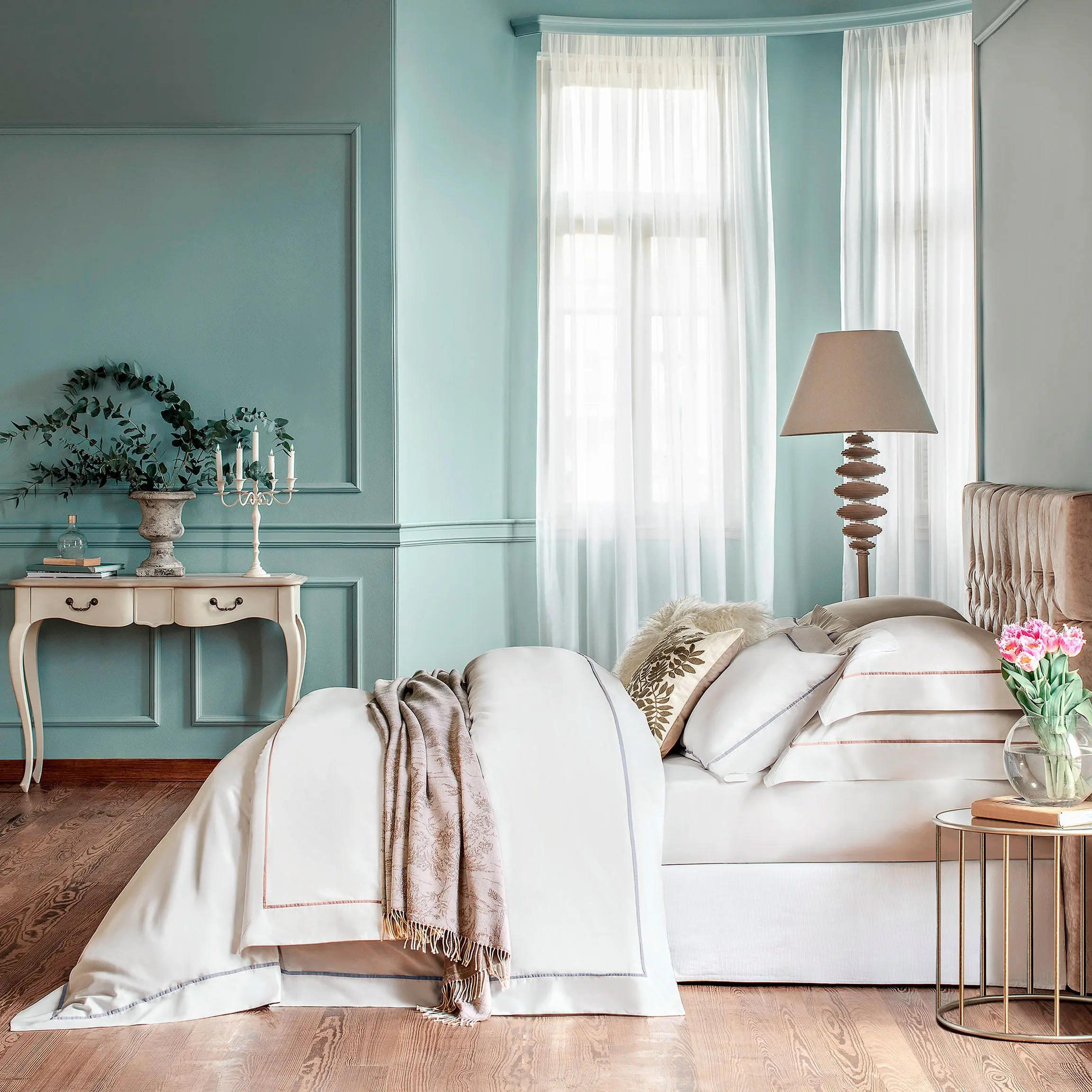 Duvet Cover - Plaza | Grey/White | Super King - Image 2
