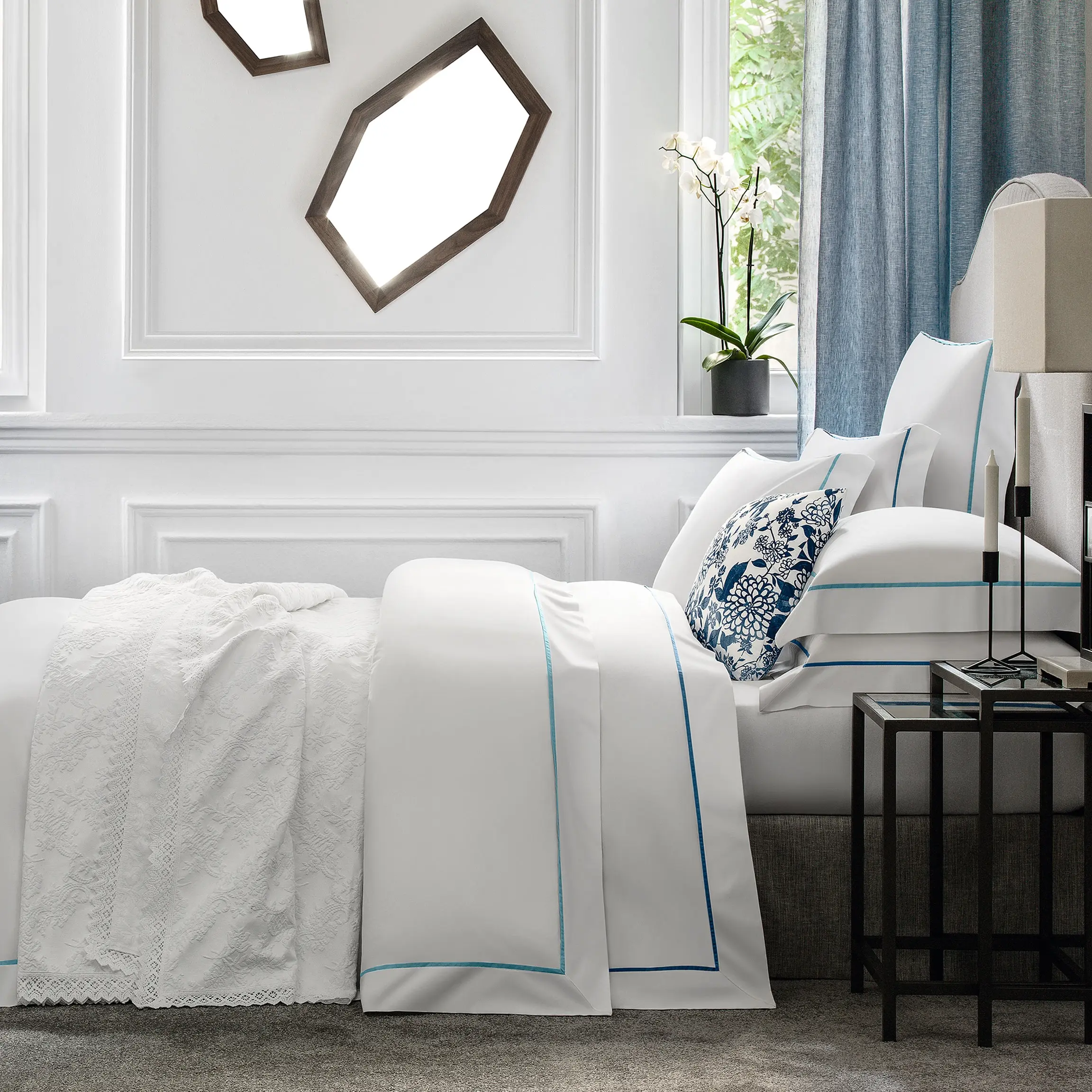 Duvet Cover - Plaza | White/Turquoise | King - Image 2