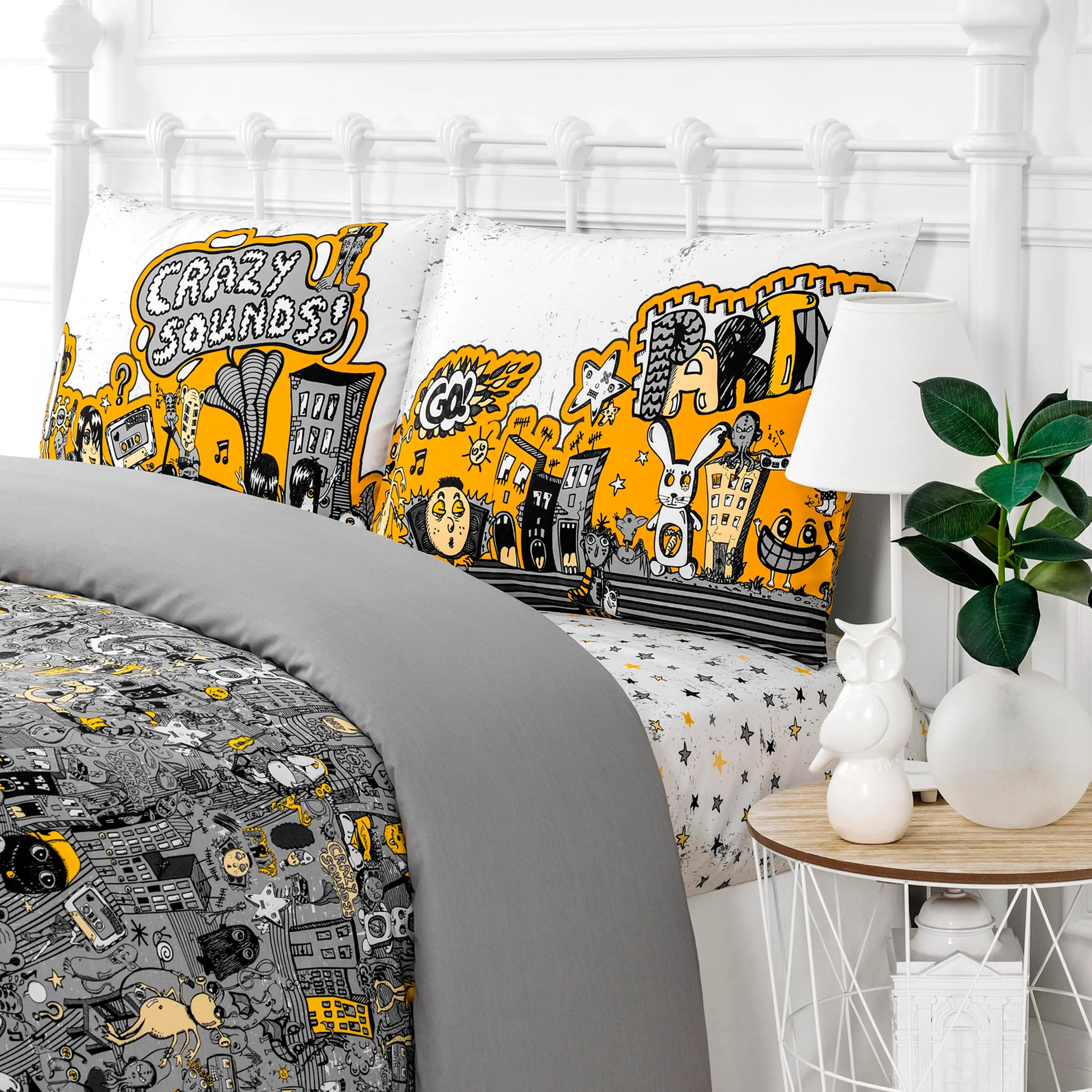 Flat Sheet - Funky | White | Queen
