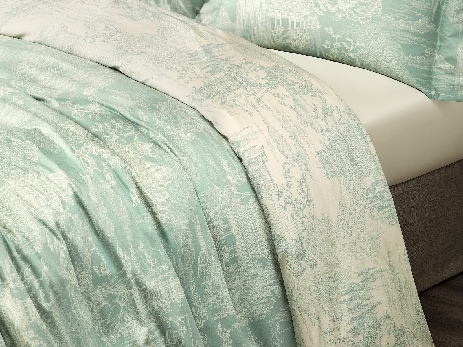 Flat Sheet - Pagoda | Beige | Super King - Image 2