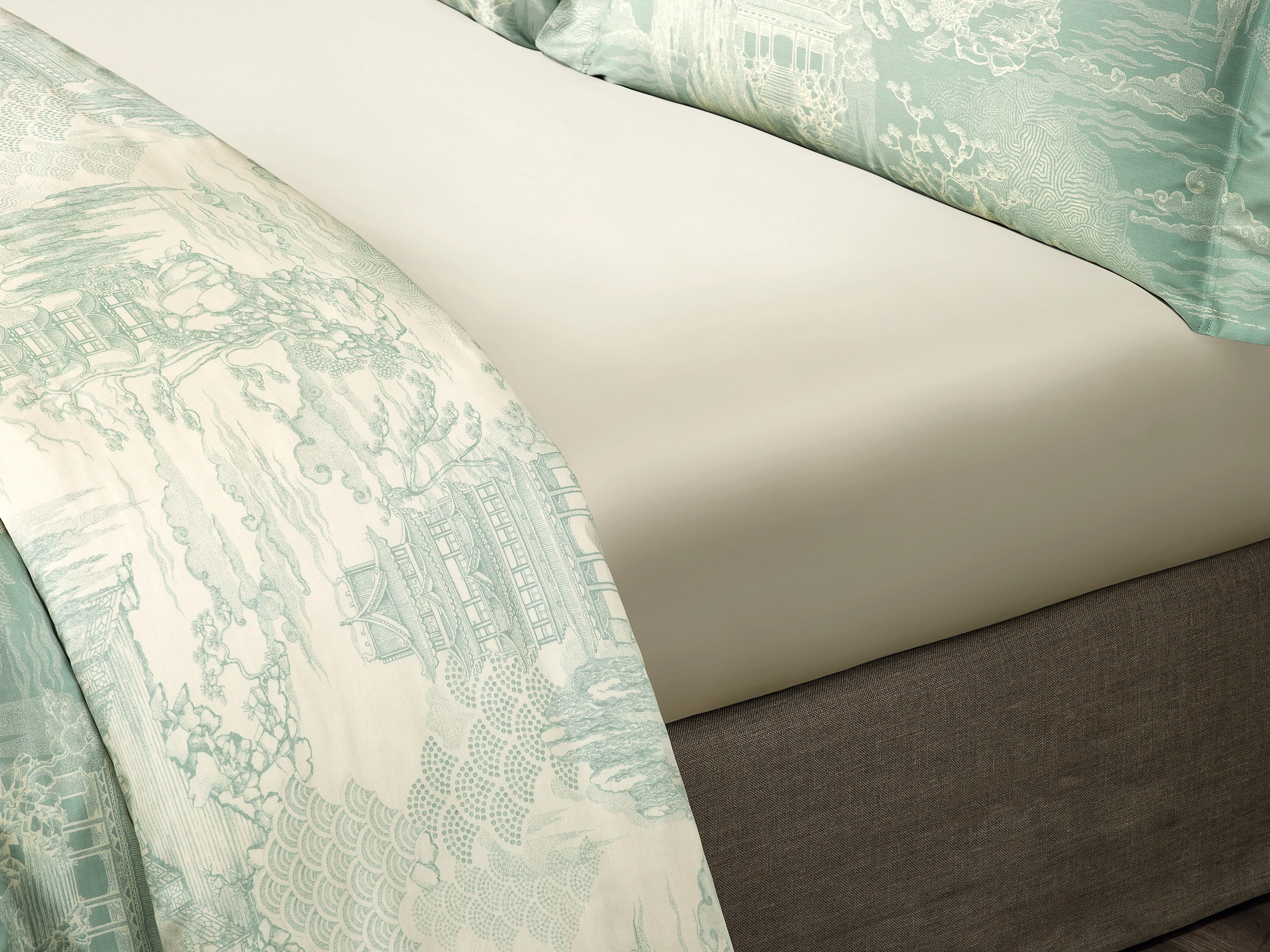 Flat Sheet - Pagoda | Beige | Super King - Image 3