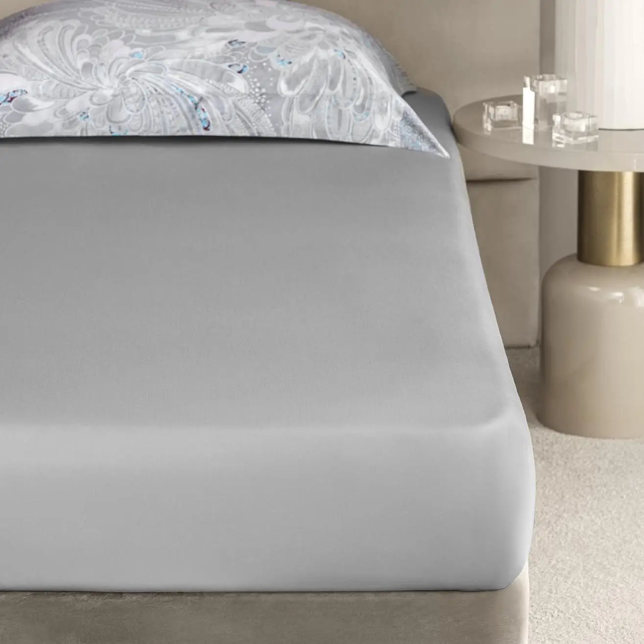 Flat Sheet - Perla | Grey | Queen