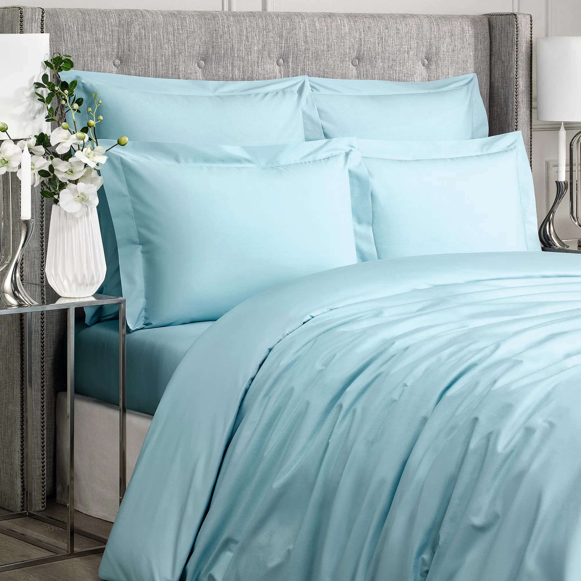 Flat Sheet - Royal | Light Blue | Queen - Image 2