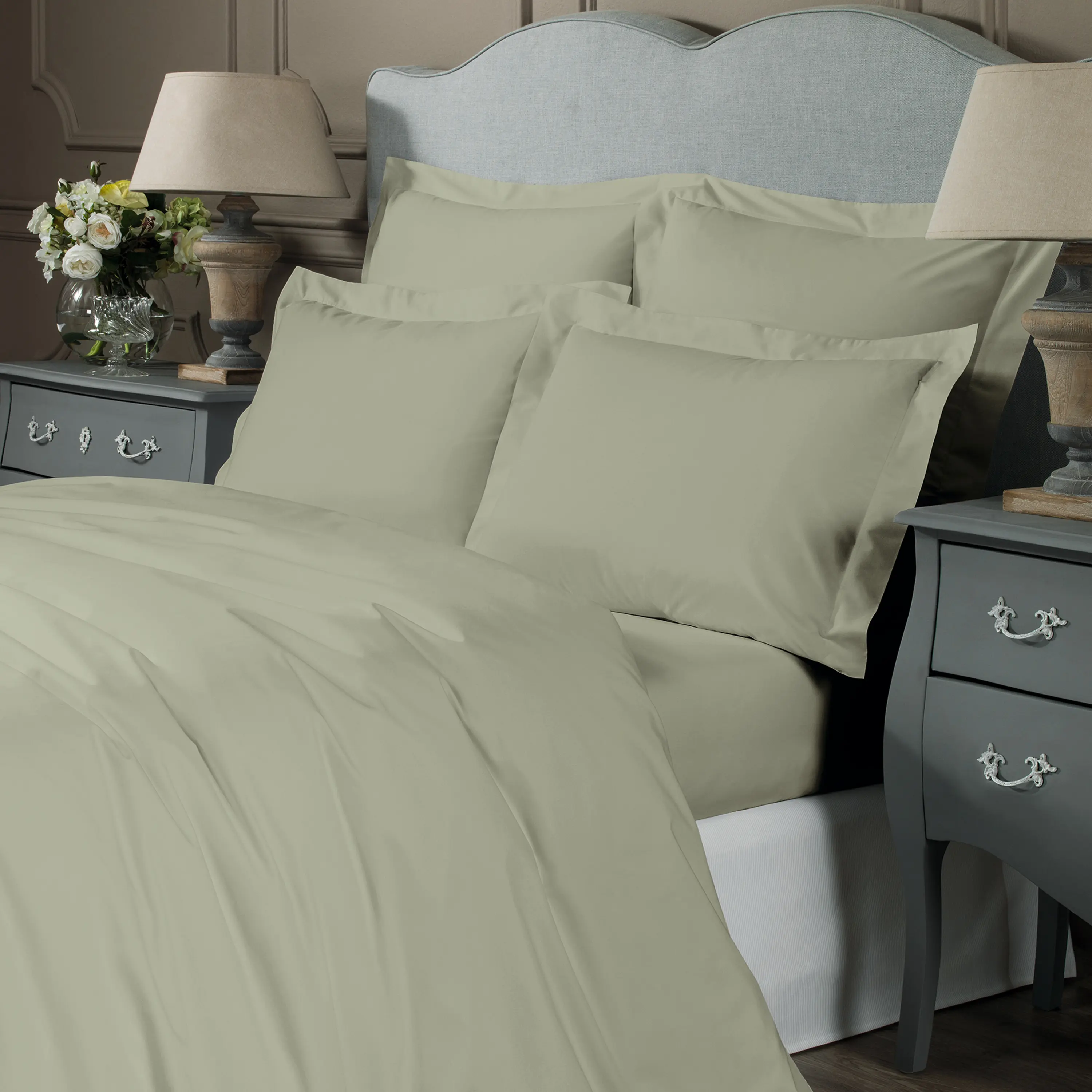 Flat Sheet - Royal | Olive Green | Queen - Image 2