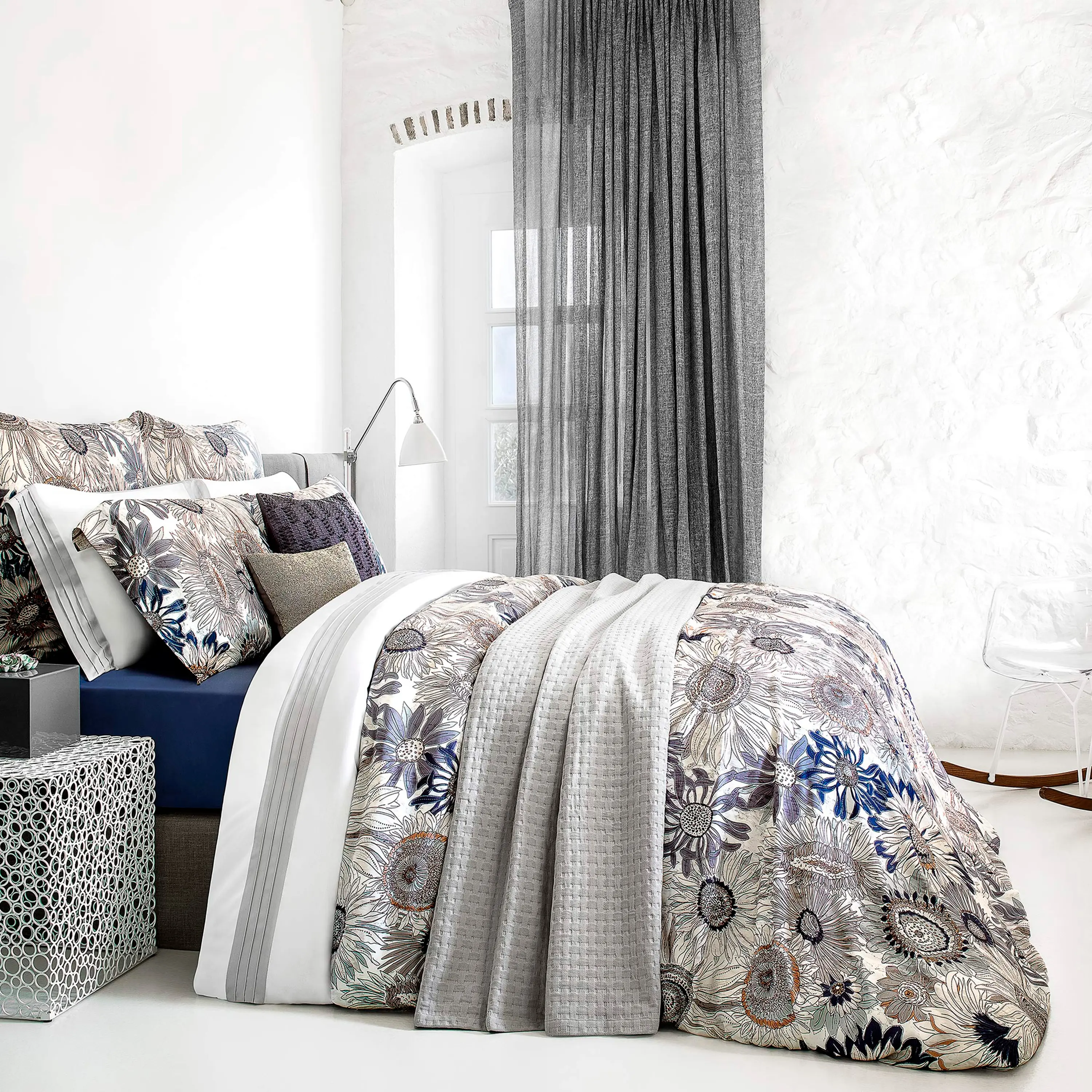 Flat Sheet - Stephanie | Blue | King - Image 4