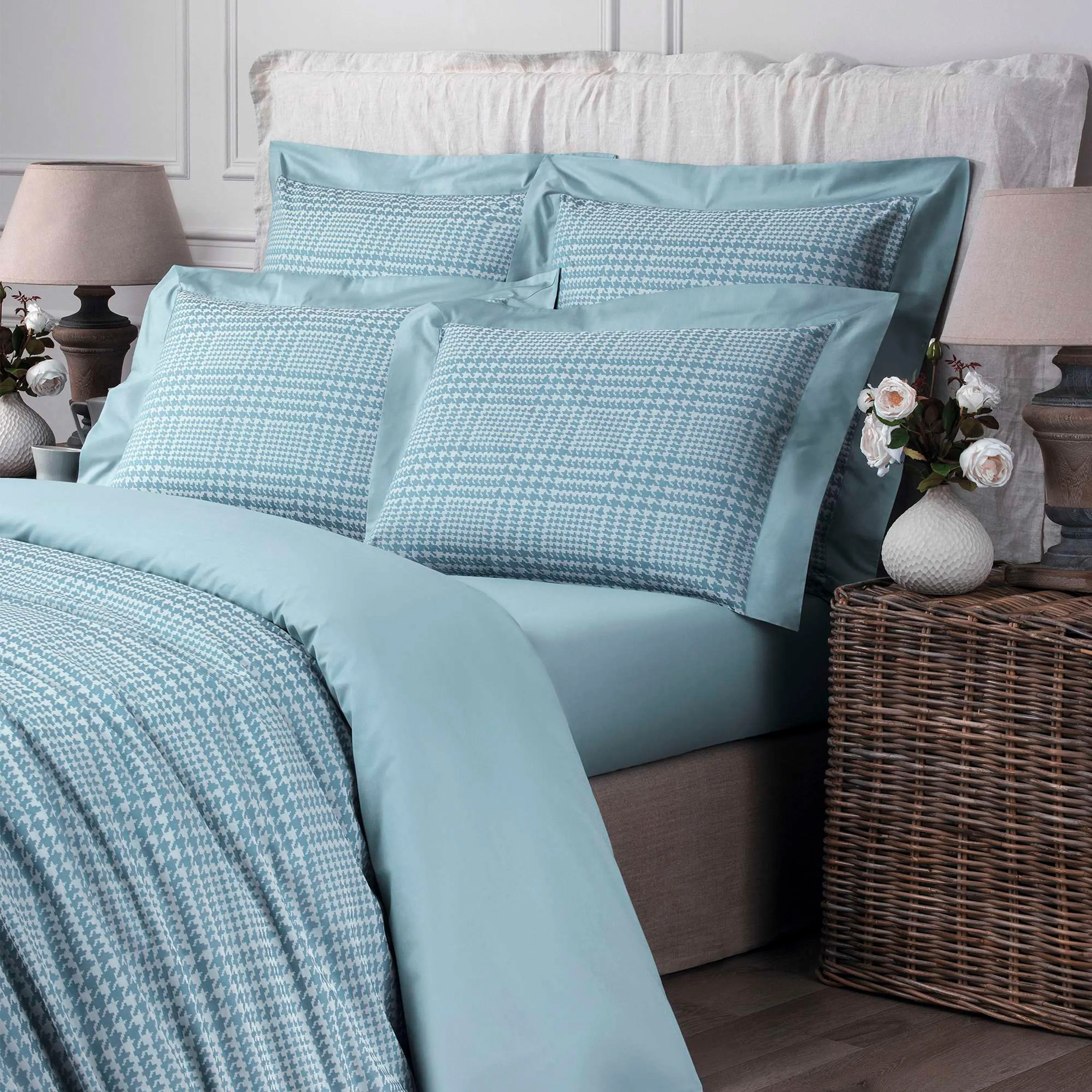 Flat Sheet - William | Light Blue | Super King - Image 4