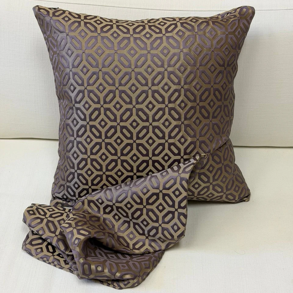 Harmony Geometric Decorative Pillow-Case | Plum | 20" x 20"