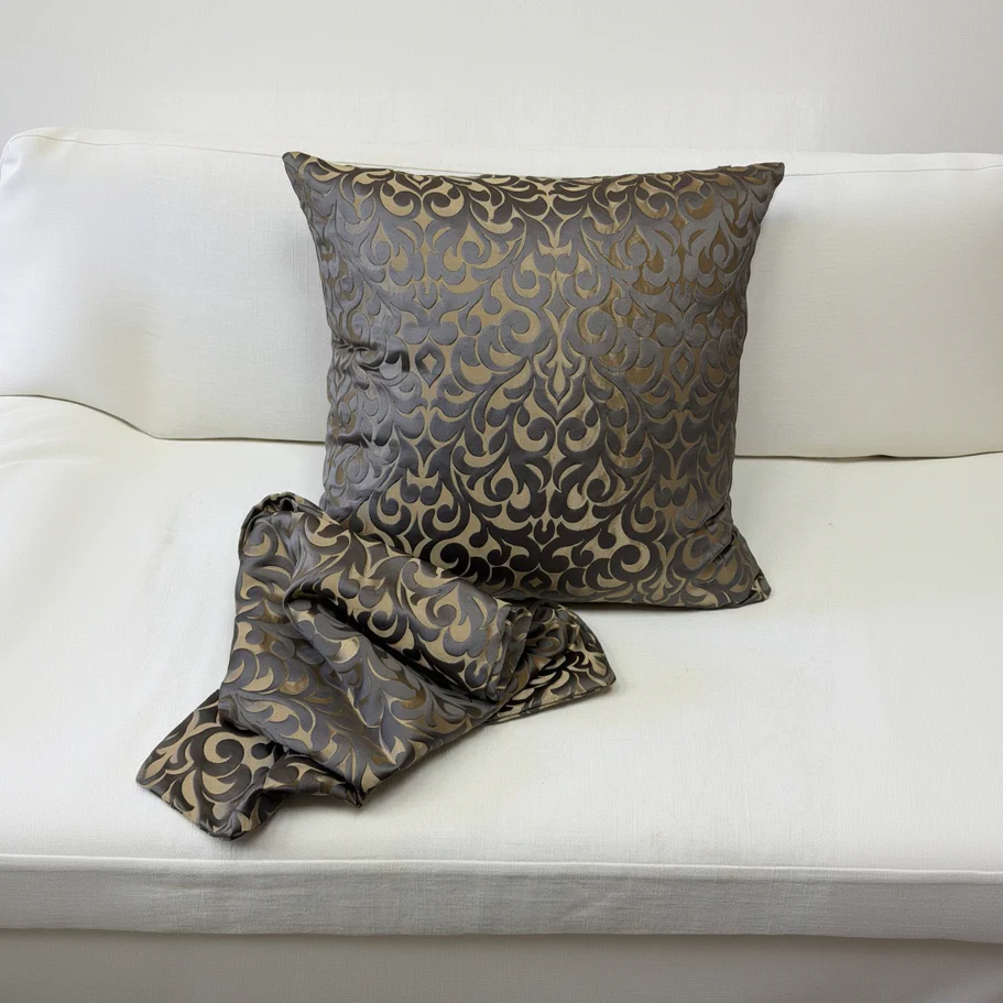 Harmony Lace Decorative Pillow-Case | Chocolate Brown | 20" x 20"