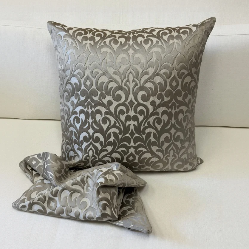 Harmony Lace Decorative Pillow-Case | Grey | 20" x 20"