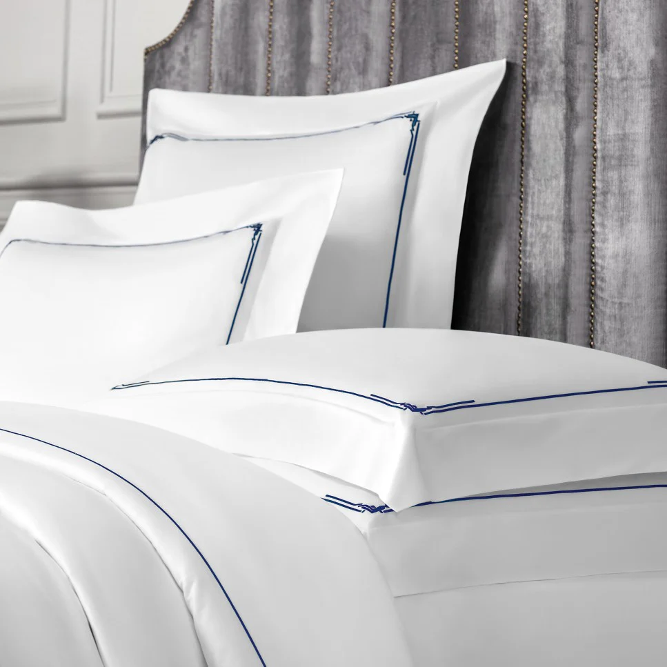 Pillowcase - Jasper | White/Blue | Euro
