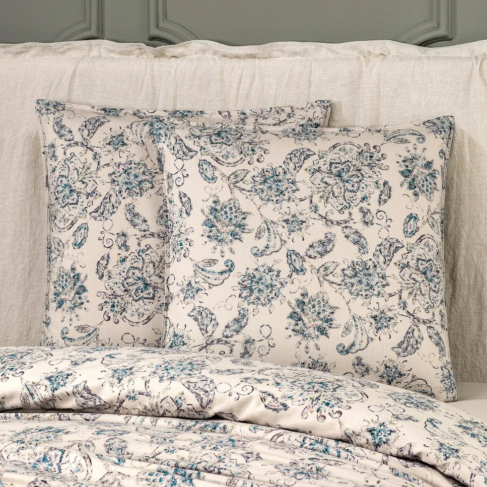 Pillowcase - Madeleine | Natural Beige/Blue | Standard - Image 2