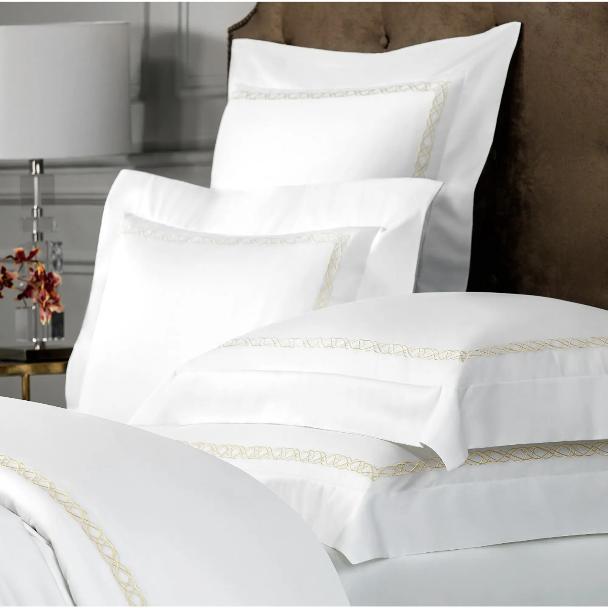 Pillowcase - Mia | White/Gold | Euro - Image 5