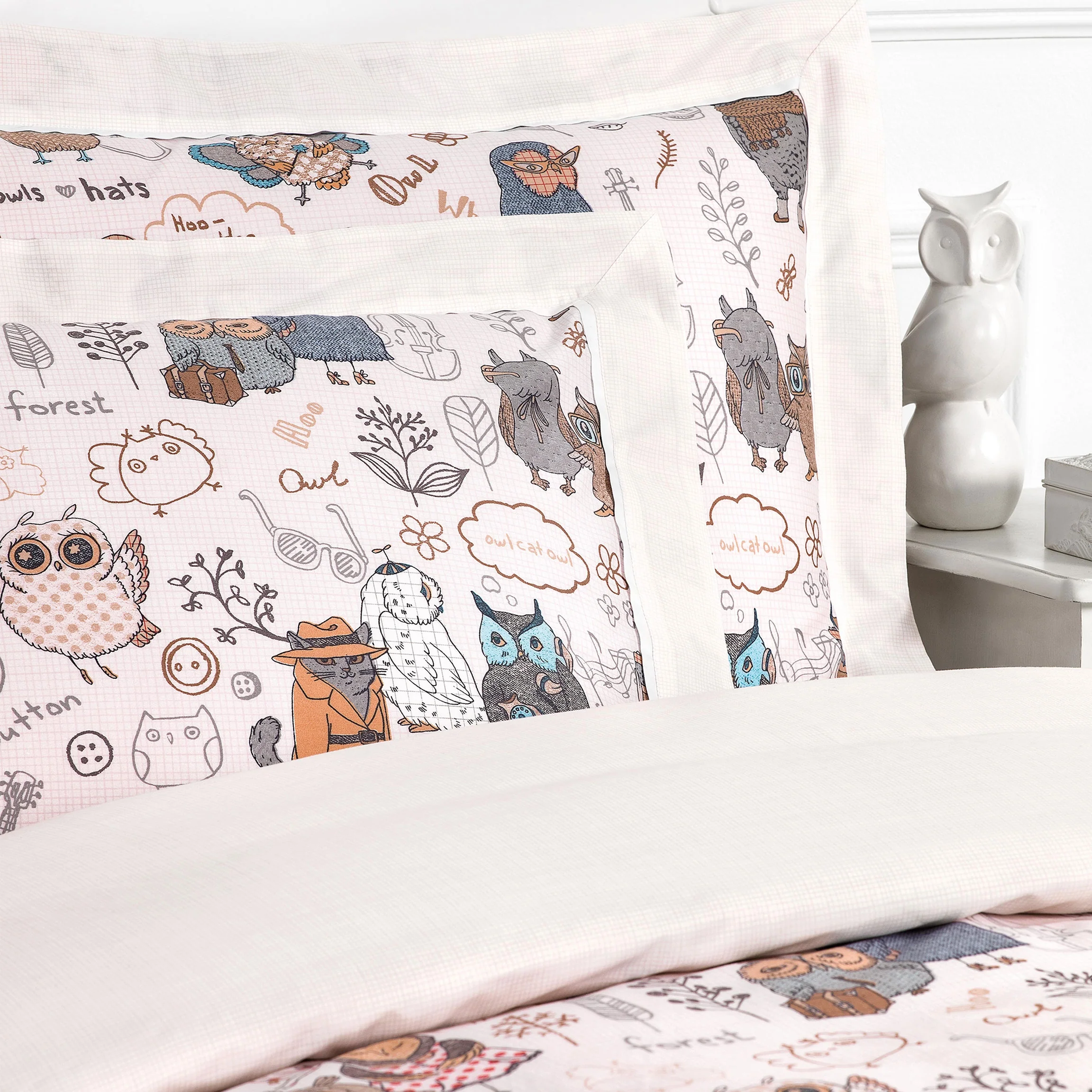 Pillowcase - Naughty Owls | Multicolor | Standard - Image 3