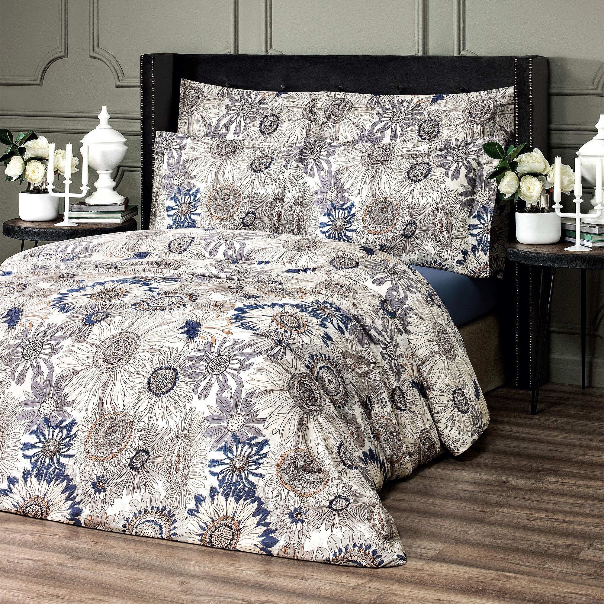 Pillowcase - Stephani | White/Blue/Gray | Euro - Image 3