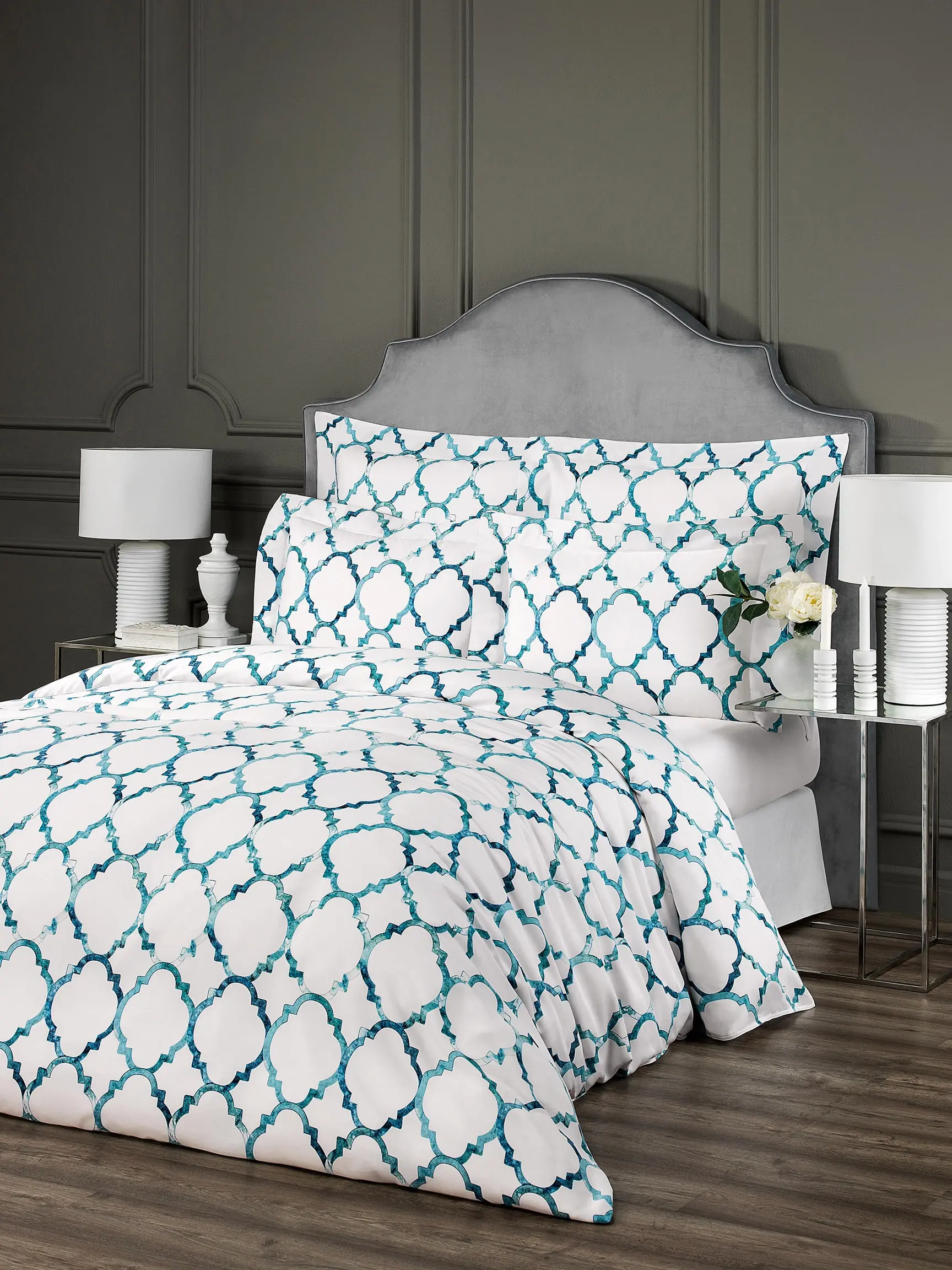 Pillowcase - Taylor | White/Turquoise | Euro - Image 5