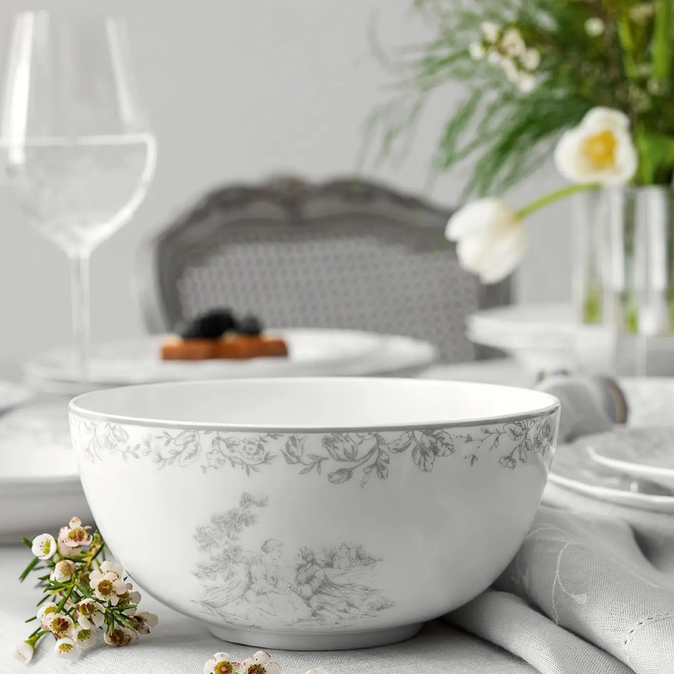 Salad Plate - Martinelli Sentiment | White | D - 7"
