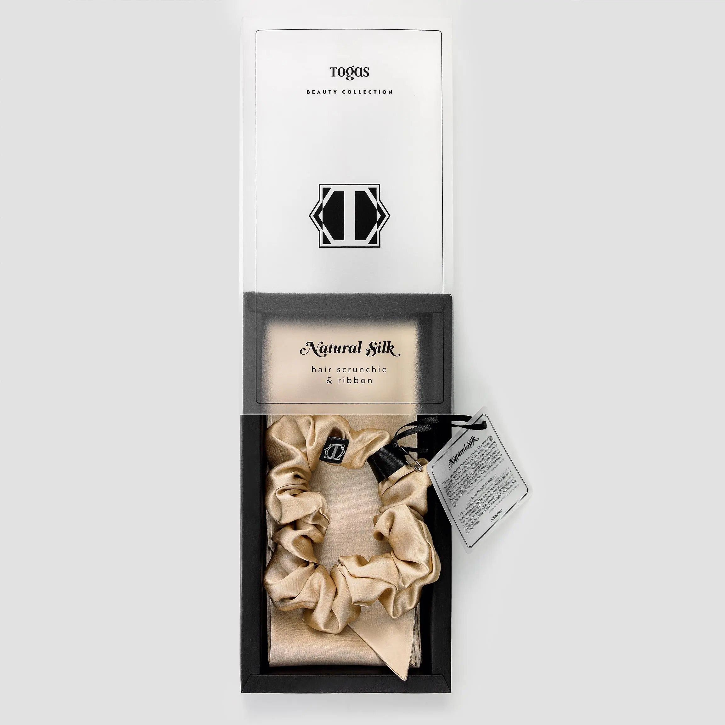 Scrunchy With A Ribbon Ella | Golden | One Size - Image 5