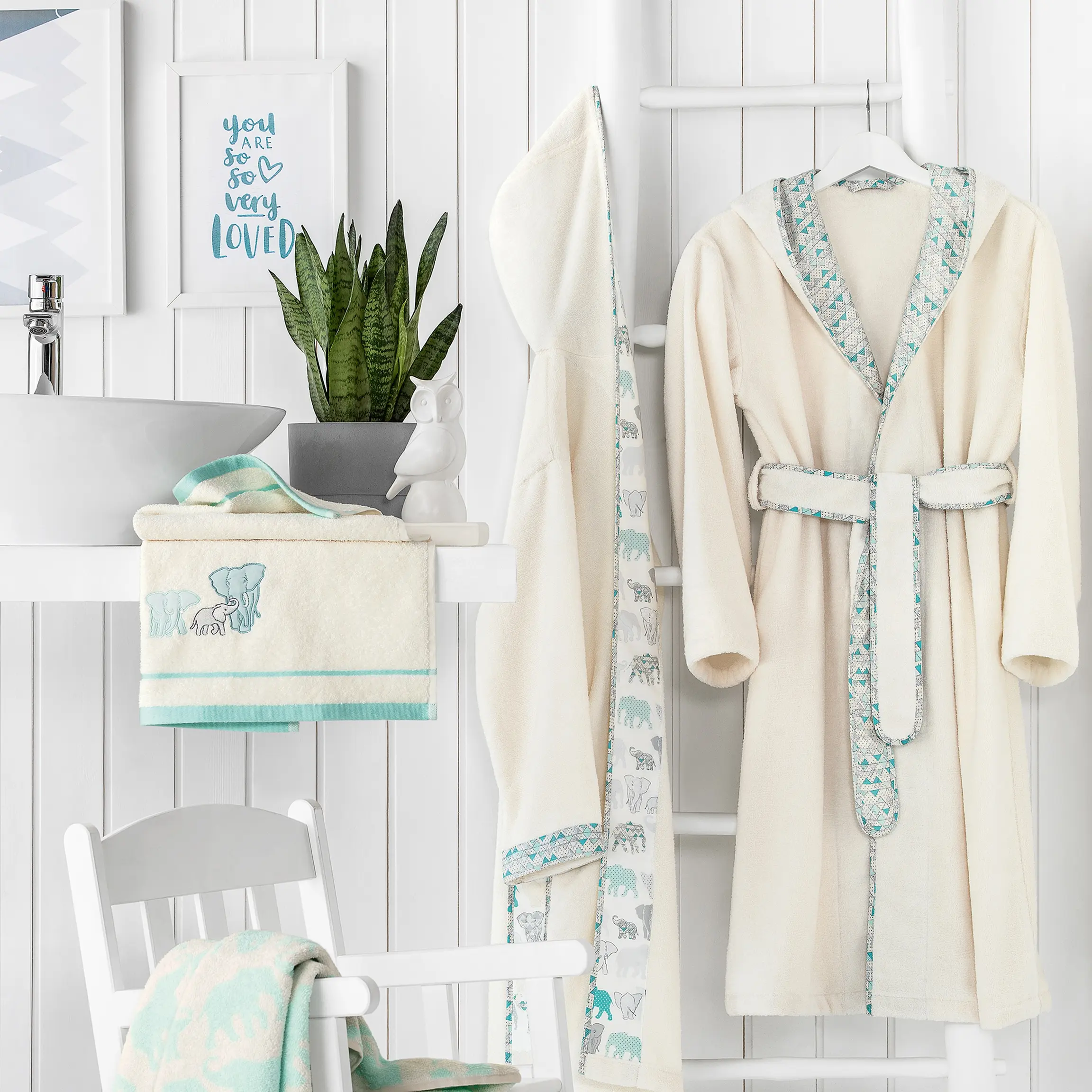Teens Bathrobe - Jumbo | Ecru