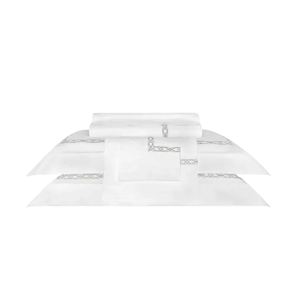 Top Sheet - Mia | White/Grey | Queen