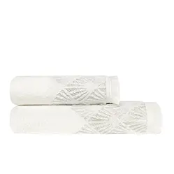 Towel - Amaris | White/Ecru | 28" x 55" - Image 3