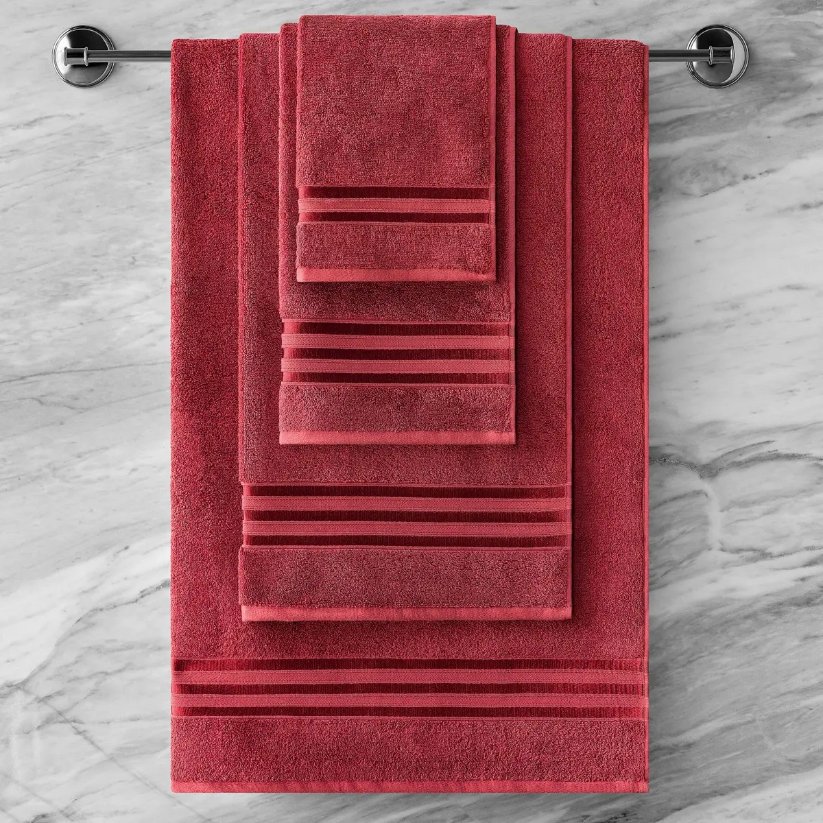 Towel - Arcadia | Burgundy | 39" x 59" - Image 2