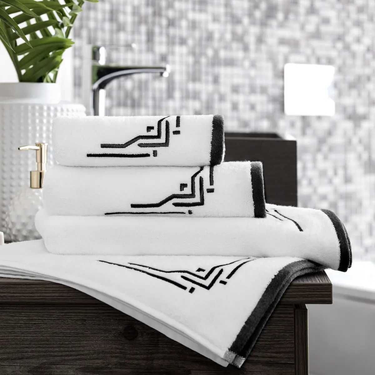 Towel - Jasper | White | 12" x 12" - Image 5