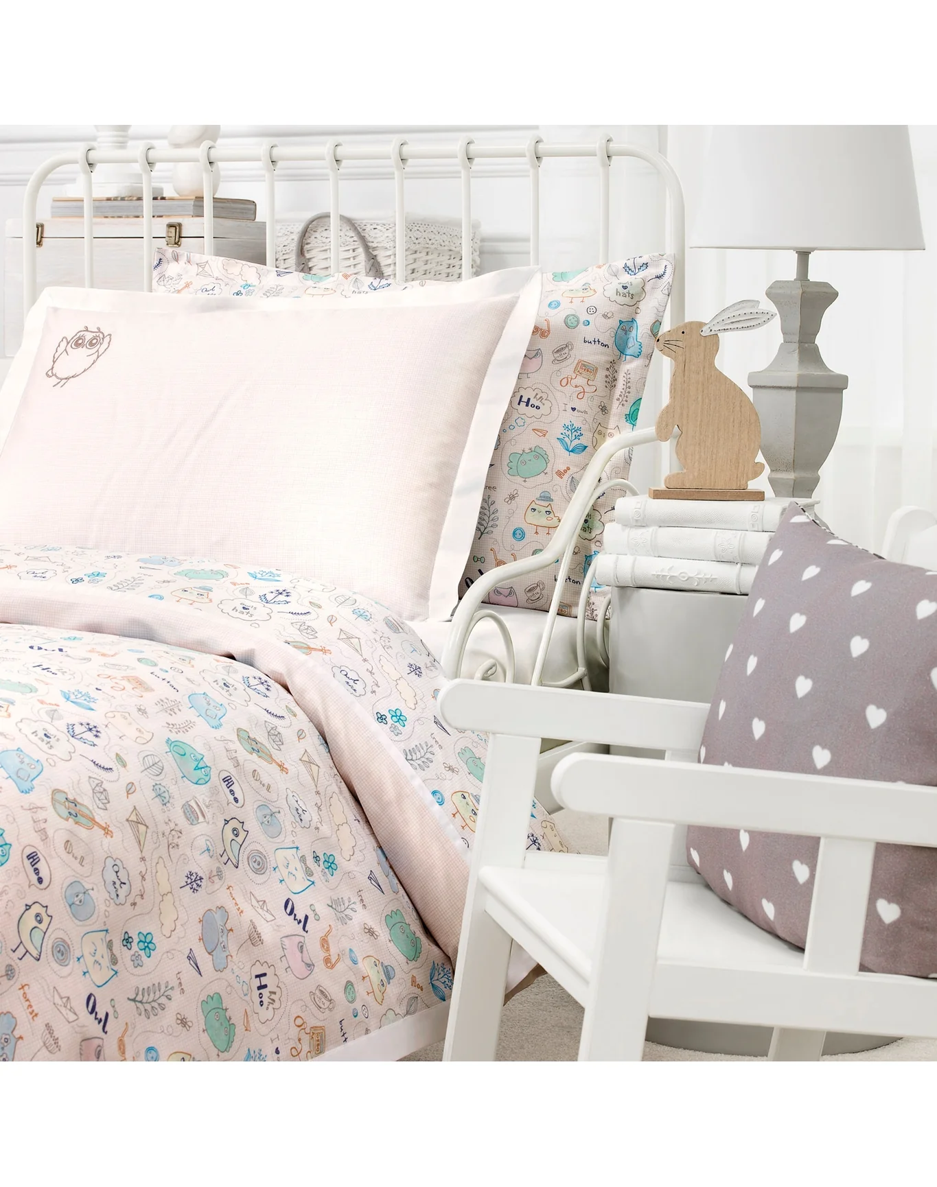 Naughty Owls Duvet Cover | Multicolor