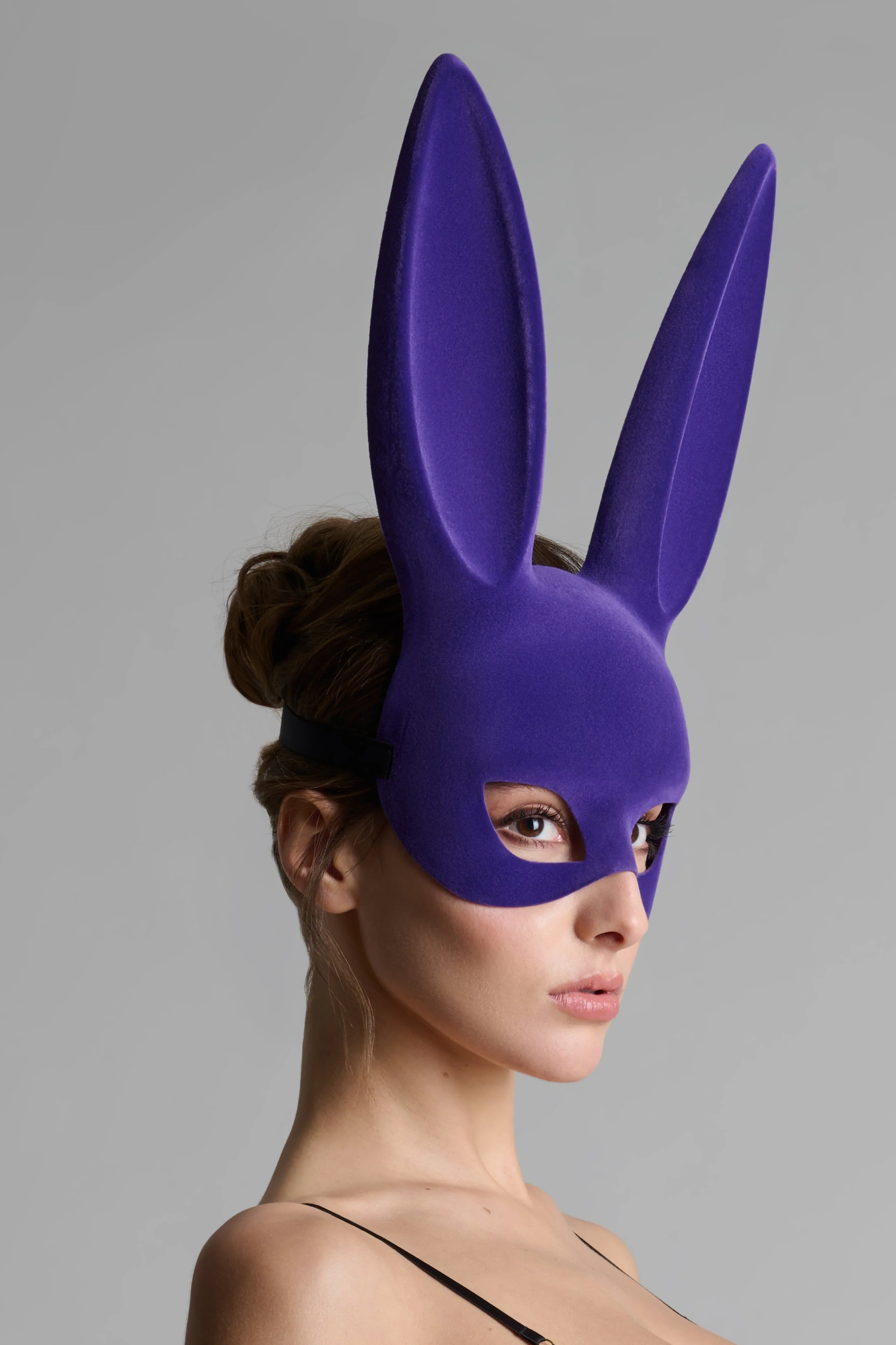 Velvet bunny mask - Les Fetiches | Purple - Image 6