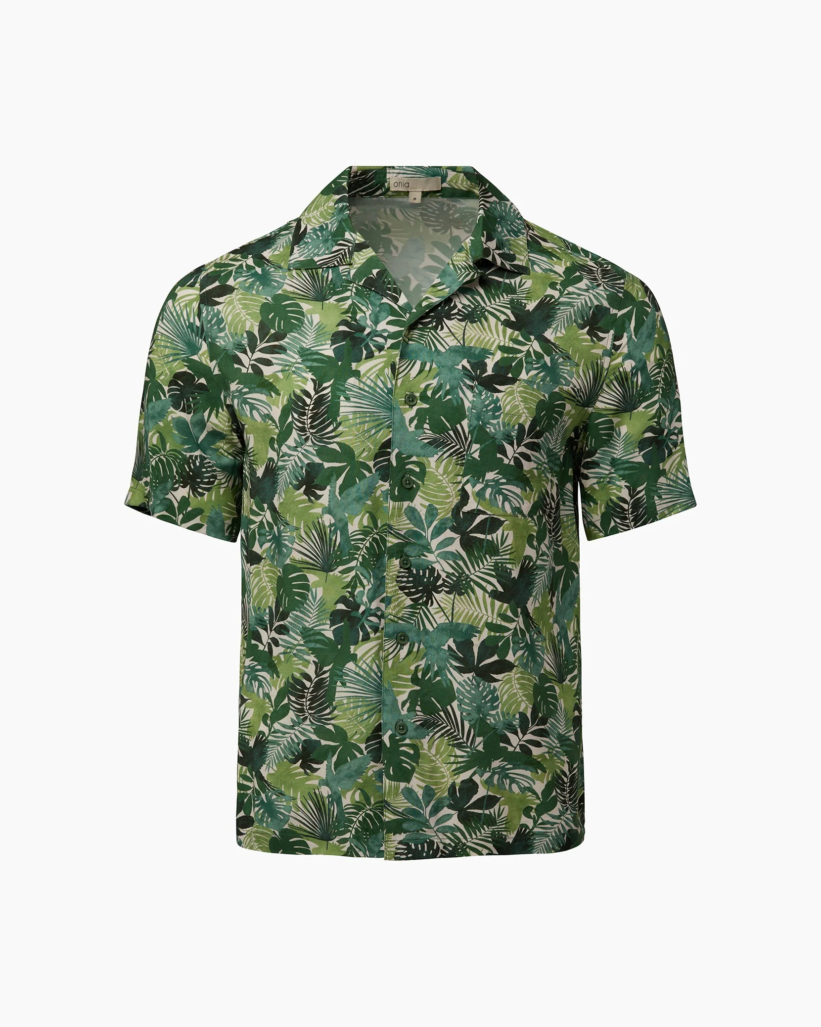 Mens | Viscose Camp Collar Shirt | Agave
