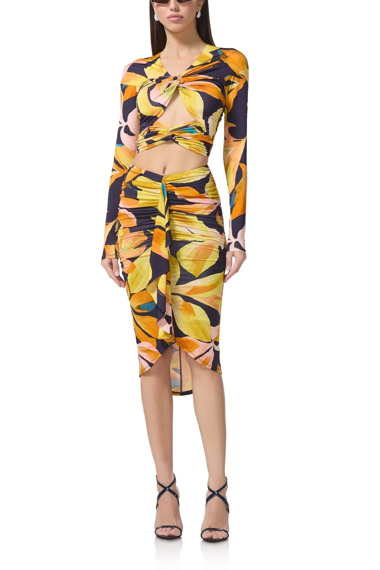 Whitney Top | Navy Tropical